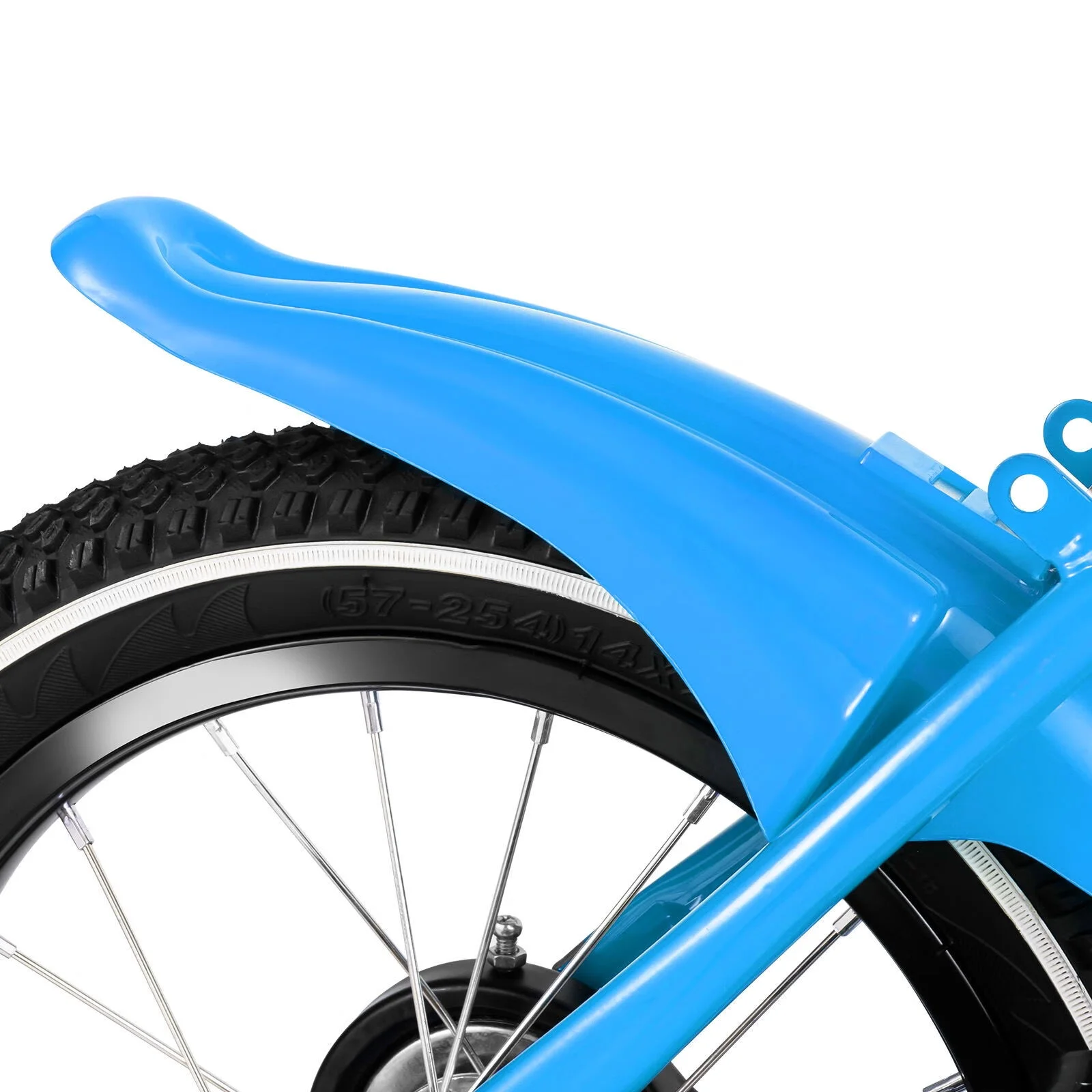 YIYIBYUS 14 Inch Kids Bike Boy Girl Safe Bicycle with Training Wheels and Adjustable Seat, White - Womvr