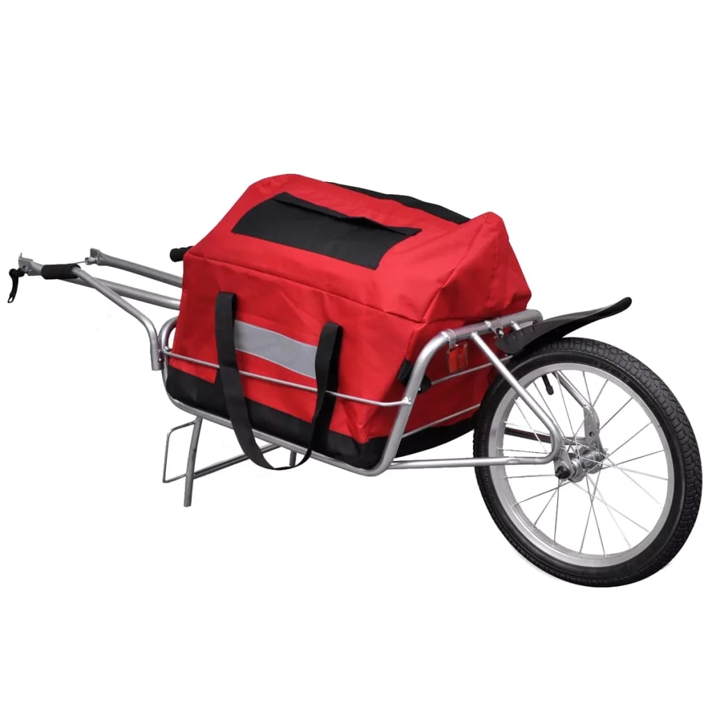 vidaXL Bicycle Cargo Trailer One-wheel with Storage Bag - Womvr