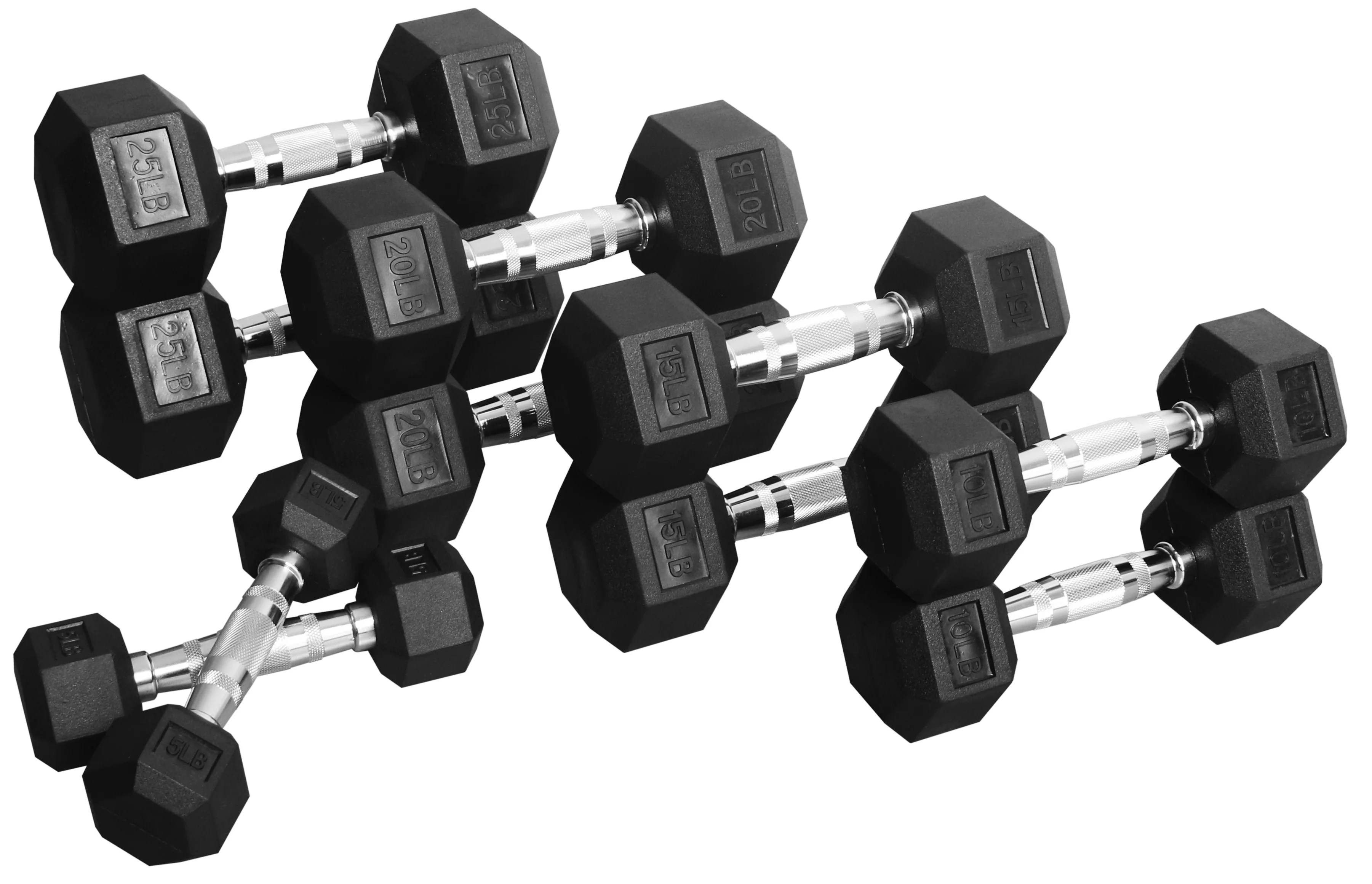 BalanceFrom 100 LB Dumbbell Set, Pairs of 5 lb, 10 lb, 15 lb and 20 lb - Womvr