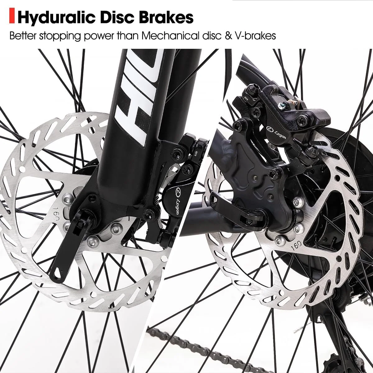 Hiland 29 Inch Mountain Bike for Men, Hardtail Trail MTB Bicycle, Black - Womvr