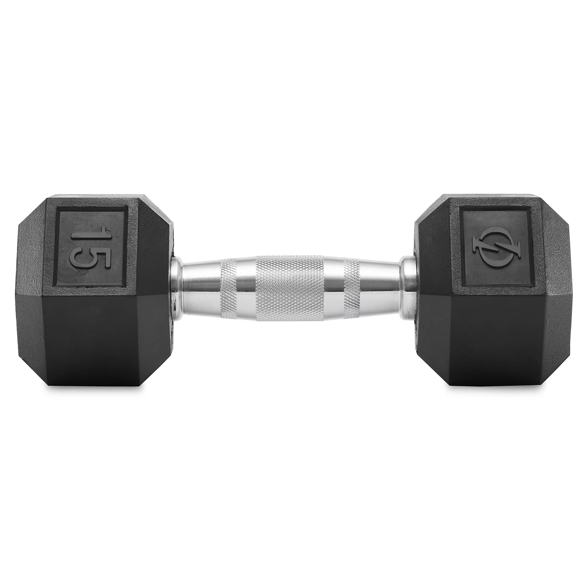 Philosophy Gym Rubber Coated Hex Dumbbell Hand Weights, 45 lb Pair - Womvr