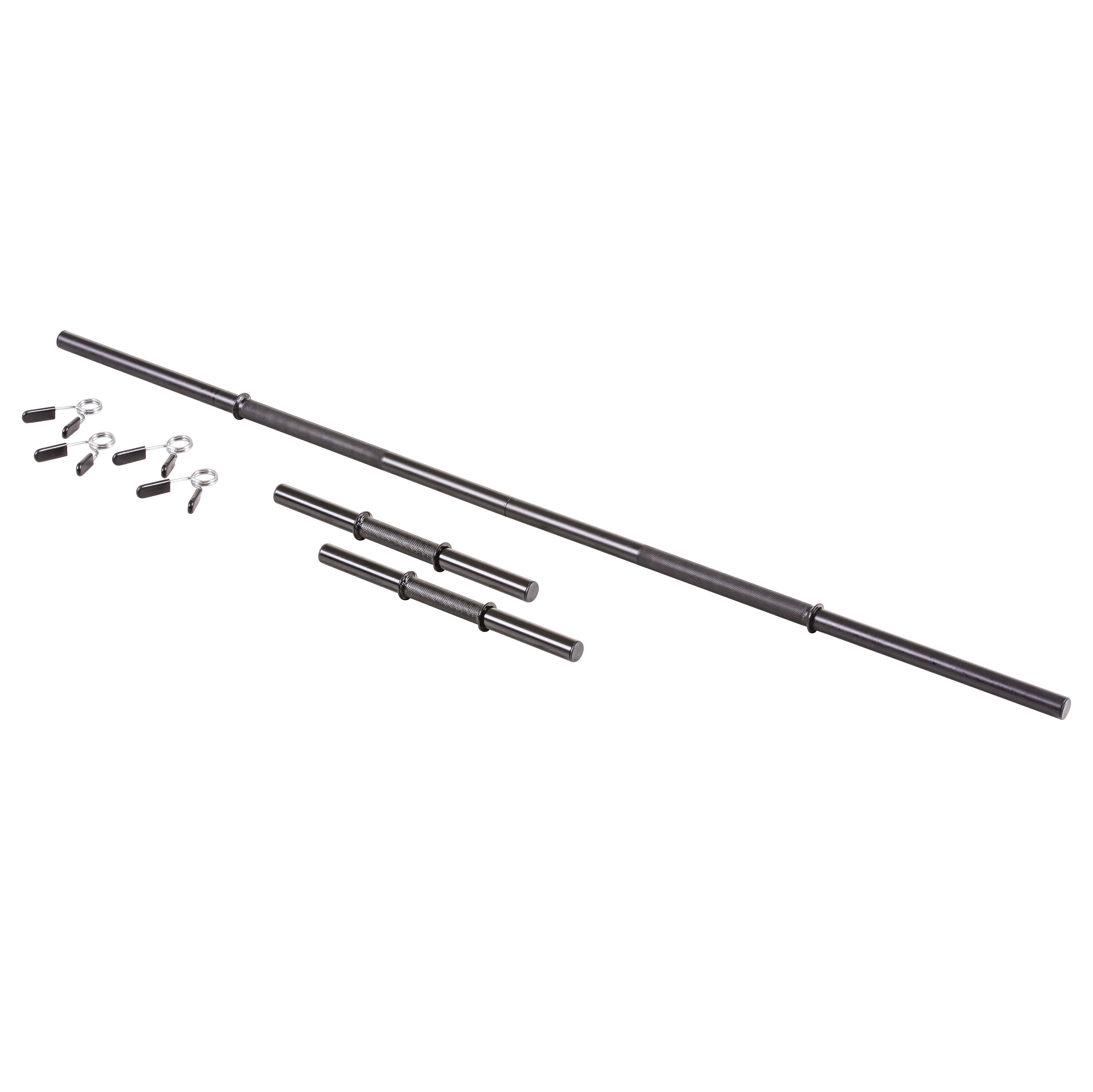 105 lb Barbell and Dumbell  Weight Set Featuring Two 20 lb., Four 10 lb. and Four 5 lb. Weights, Two Dumbbell Bars & Full 6-foot Length Bar - Womvr