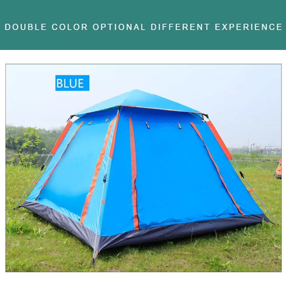 Outdoor 4/6 Person Automatic Quick-opening Tent, Travel Camping Tent,  Rainproof Sunshine-proof Tent Fishing Hiking Sunshine Shelter - Womvr