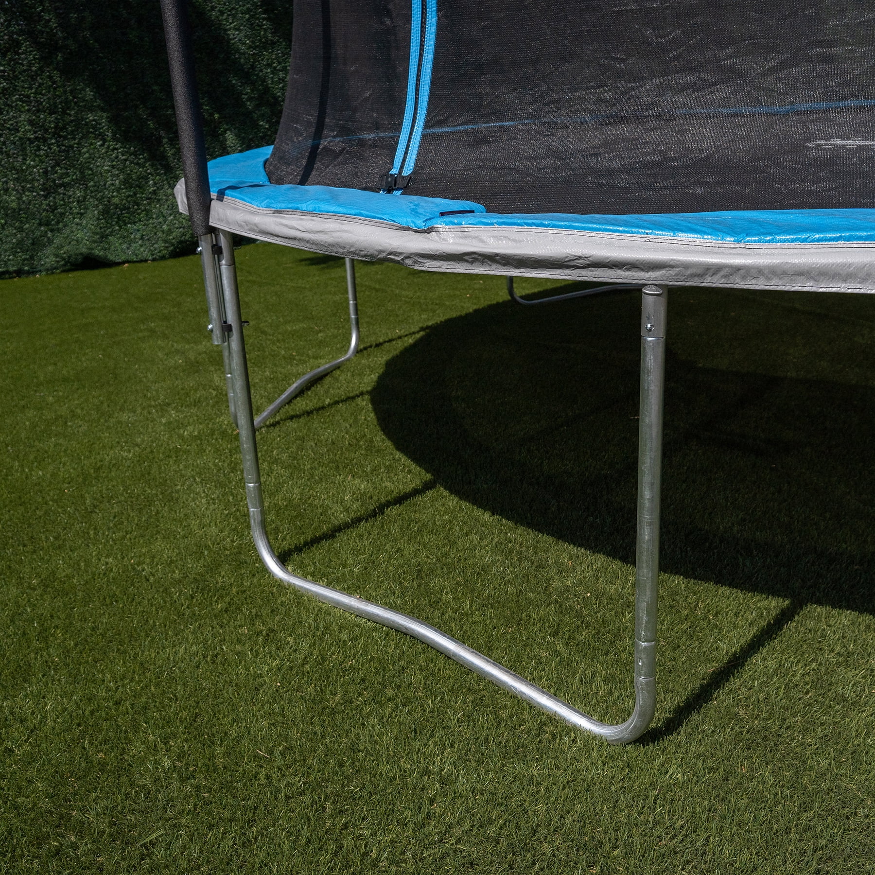 Bounce Pro 14ft Trampoline And Enclosure With Basketball Hoop, Blue - Womvr