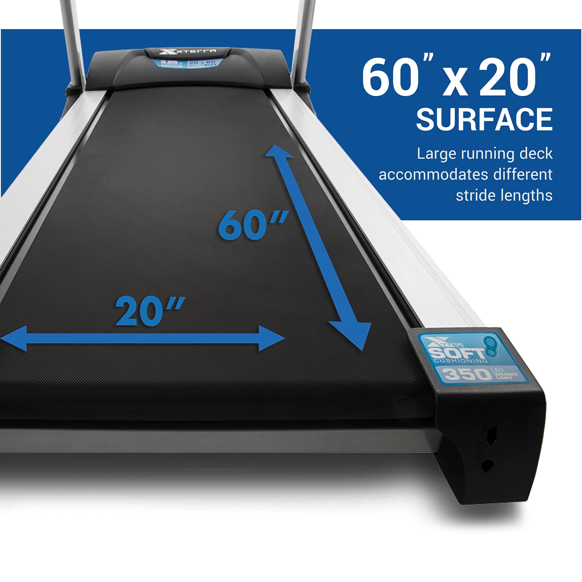 XTERRA Fitness TRX4500 Folding Treadmill with Bluetooth, 3.25 HP Motor, 15 Incline Levels, 350 lb Weight Limit - Womvr