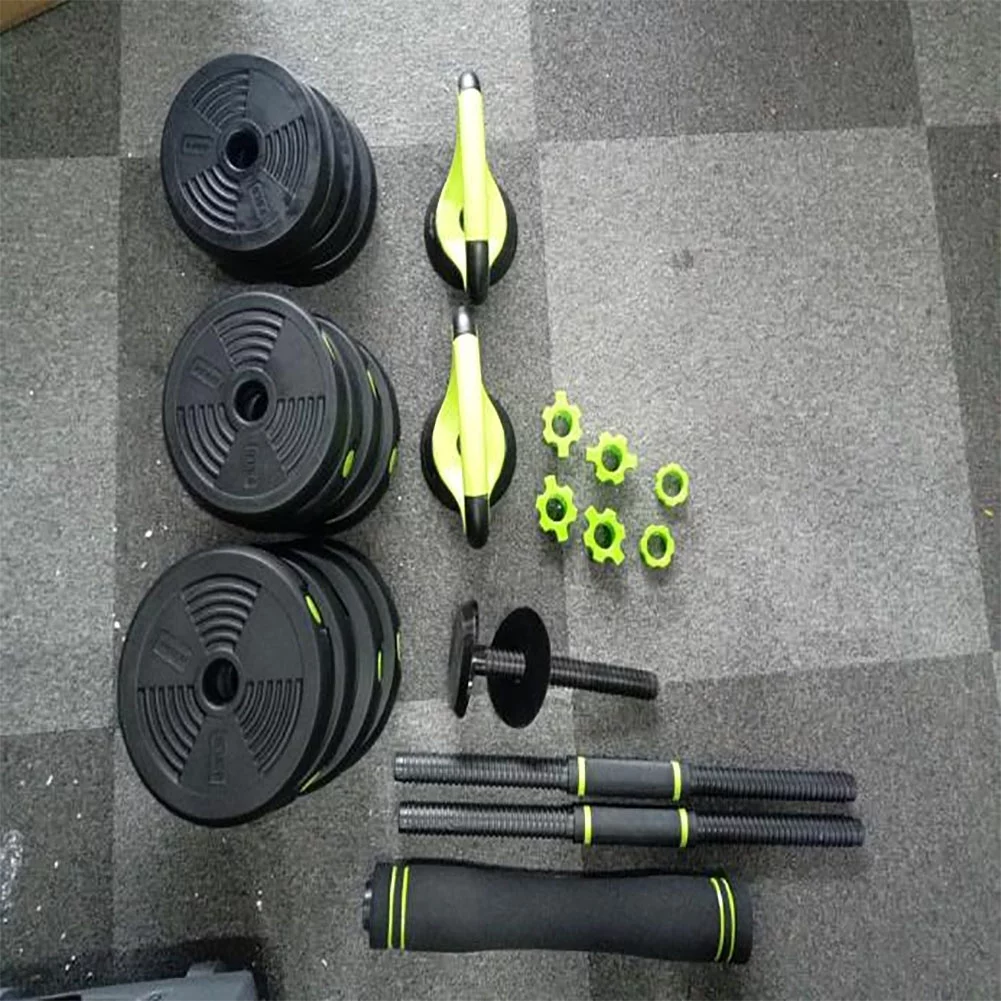 EastVita 4-in-1 Dumbbells Set Barbell Kettlebells Push-Up-Stand 50 Pounds for Home Lose Fat Gym Fitness Muscle Exercises - Womvr