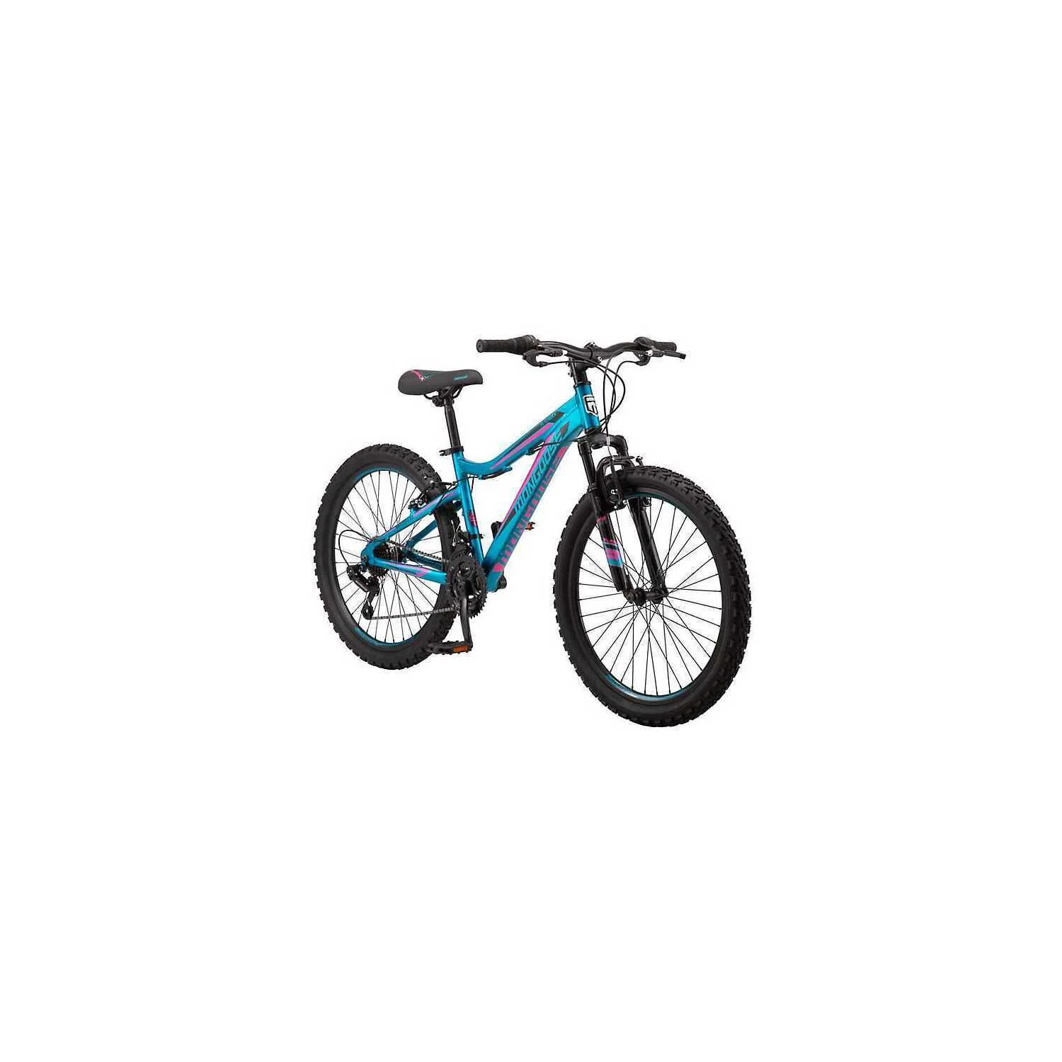 Mongoose 24 in. Mountain Bicycle, 21 Speed, Teal-Gender:Women - Womvr