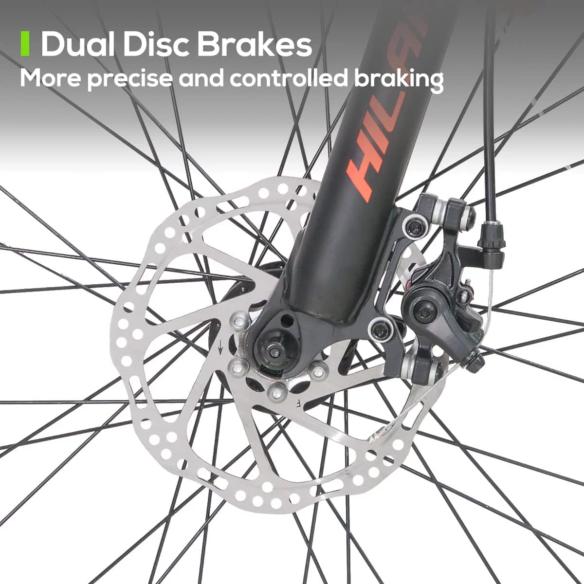 Hiland Full-Suspension Mountain Bike, Shimano 21 Speeds, 26 Inch Wheels, for Men Women MTB Bicycle Trail Bike, Green - Womvr