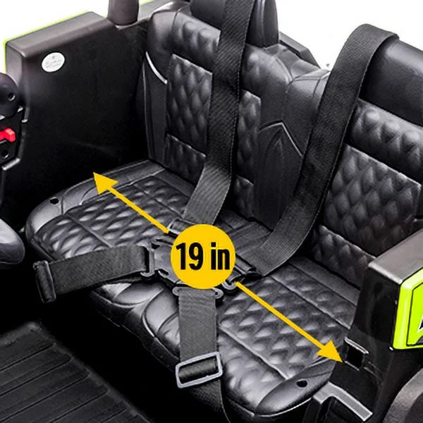 TOKTOO 24V Ride on Car, 4WD Powered Ride on UTV with Remote Control & Trunk Storage Space,  1 Seater Kid Car for Boys Girls -Blue - Womvr