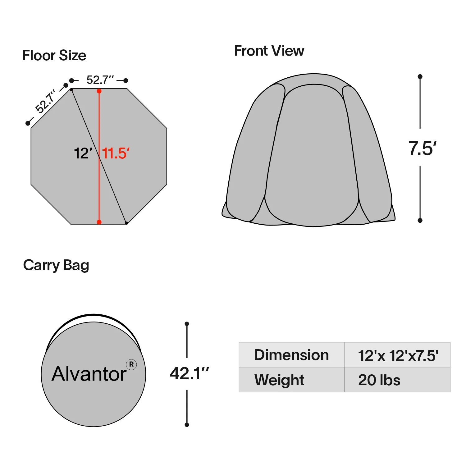 Screen House Tent Gazebo Pop Up Instand Canopy 6'X6' - Womvr