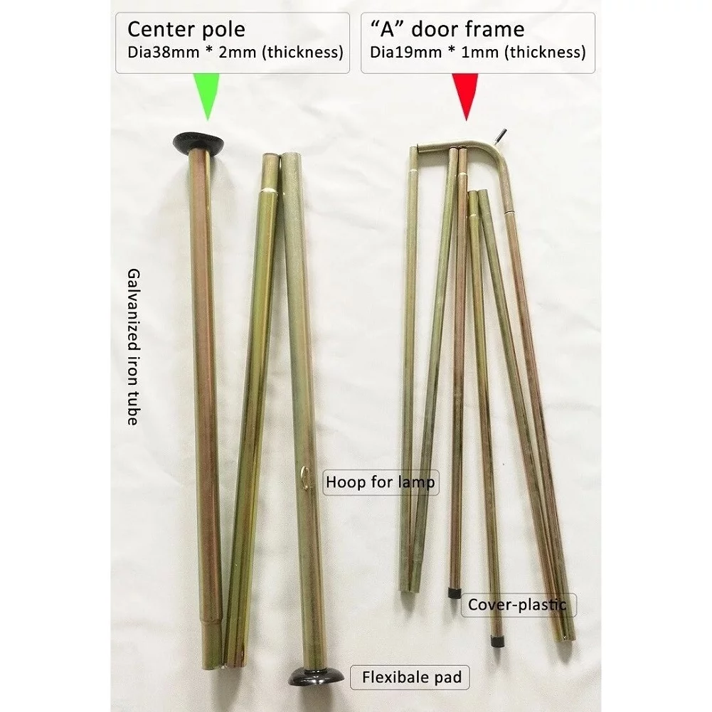 Outdoor Waterproof Family Camping Cotton Canvas Bell Tent Luxury Glamping Yurt Diameter 4M (13.1FT) - Womvr