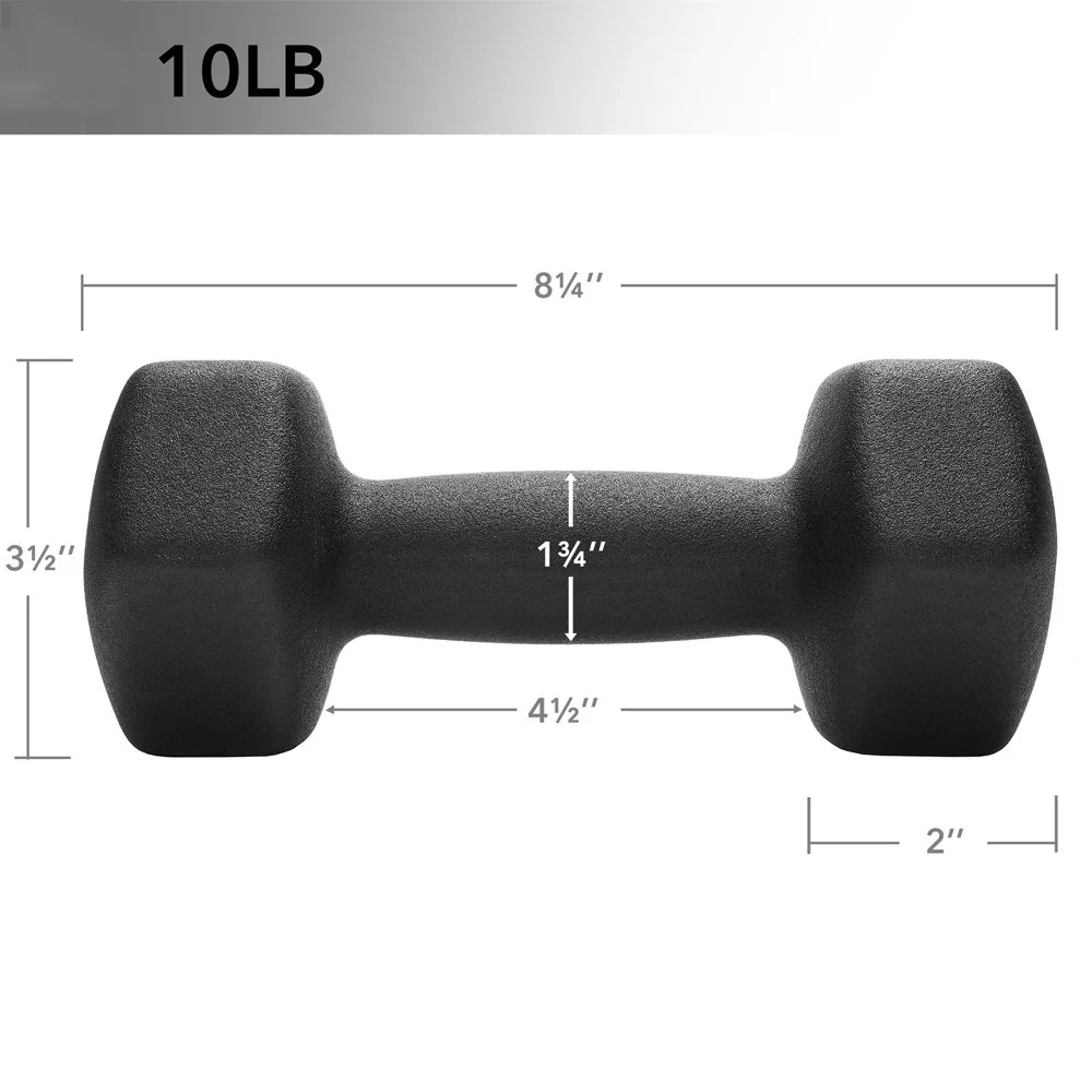 Fitness Alley Neoprene Dumbbell Pairs Set Coated for Non Slip Grip - Hex Dumbbells Weight Set - Neopren - Womvr
