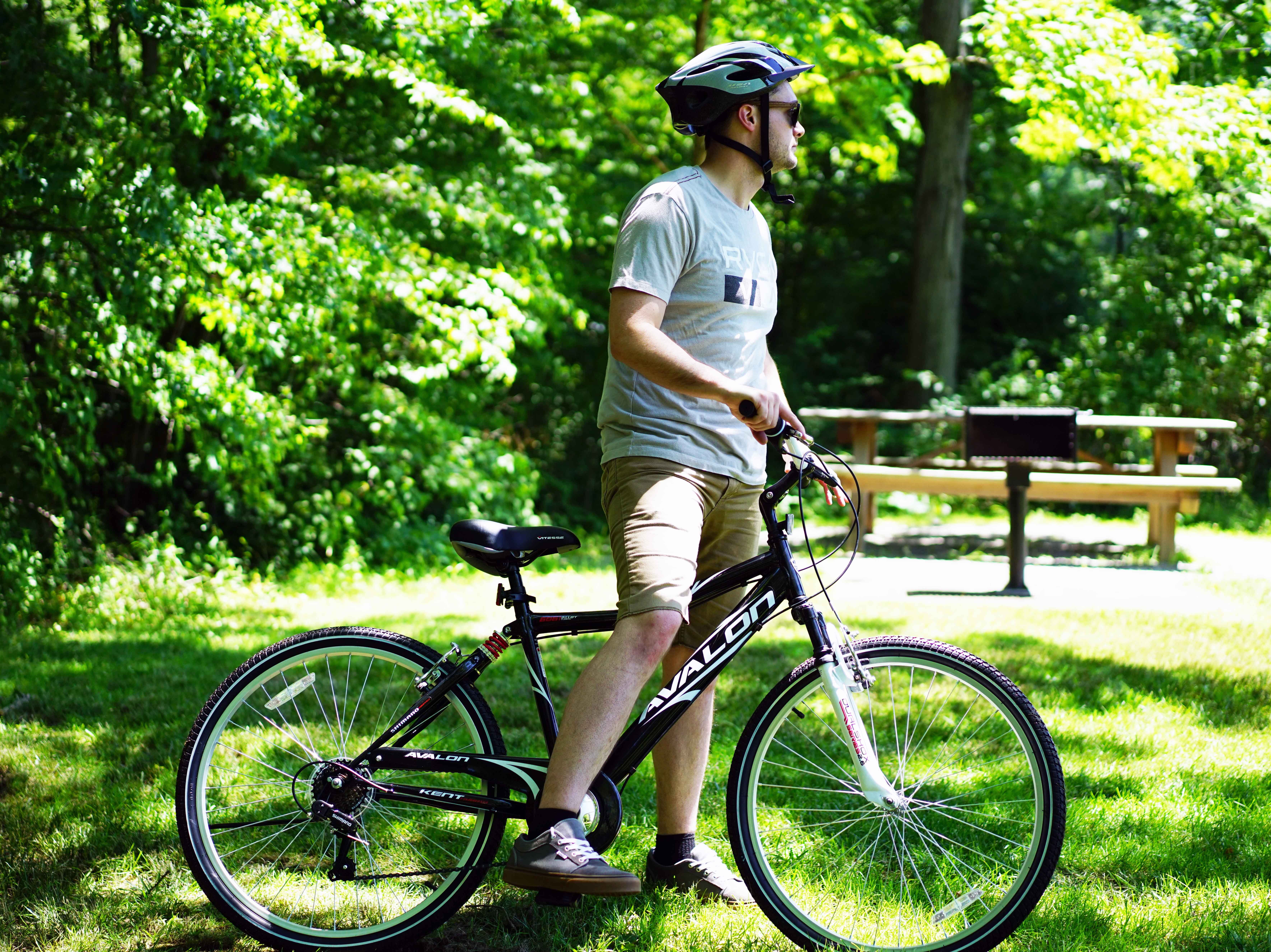 Kent Bicycle 26 In. Avalon Comfort Men's Bike with Full Suspension, Black - Womvr