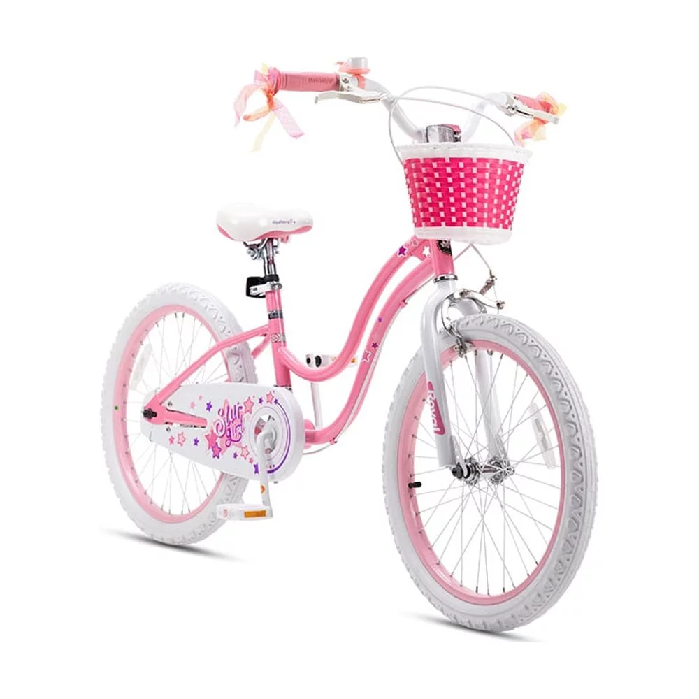 Royalbaby Girls Kids Bike Stargirl 18 In. Bicycle Basket Kickstand Blue Child's Cycle - Womvr