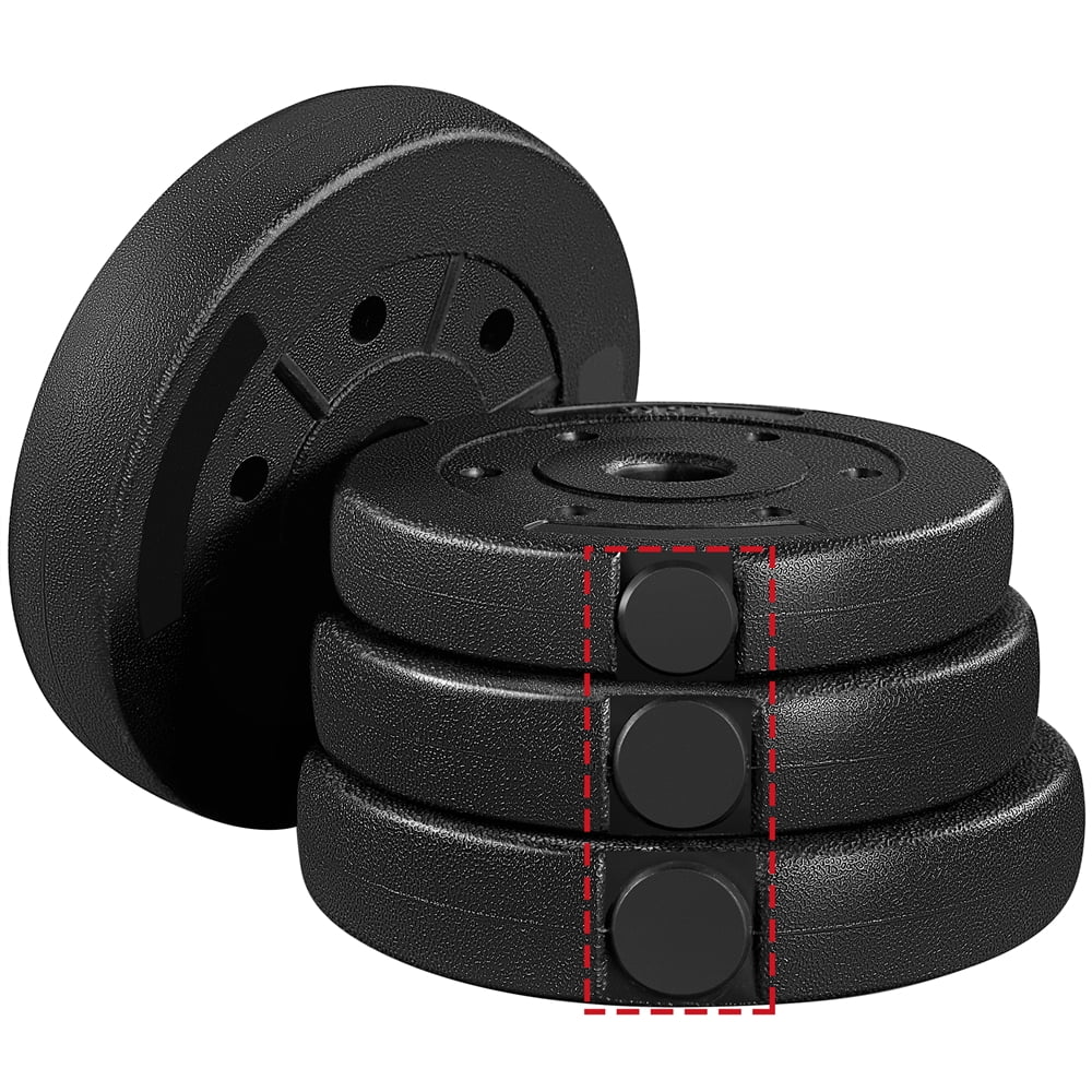 Yaheetech 66LB Adjustable Dumbbell Weight Set Home Training Dumbbell Pair Lifting Black - Womvr