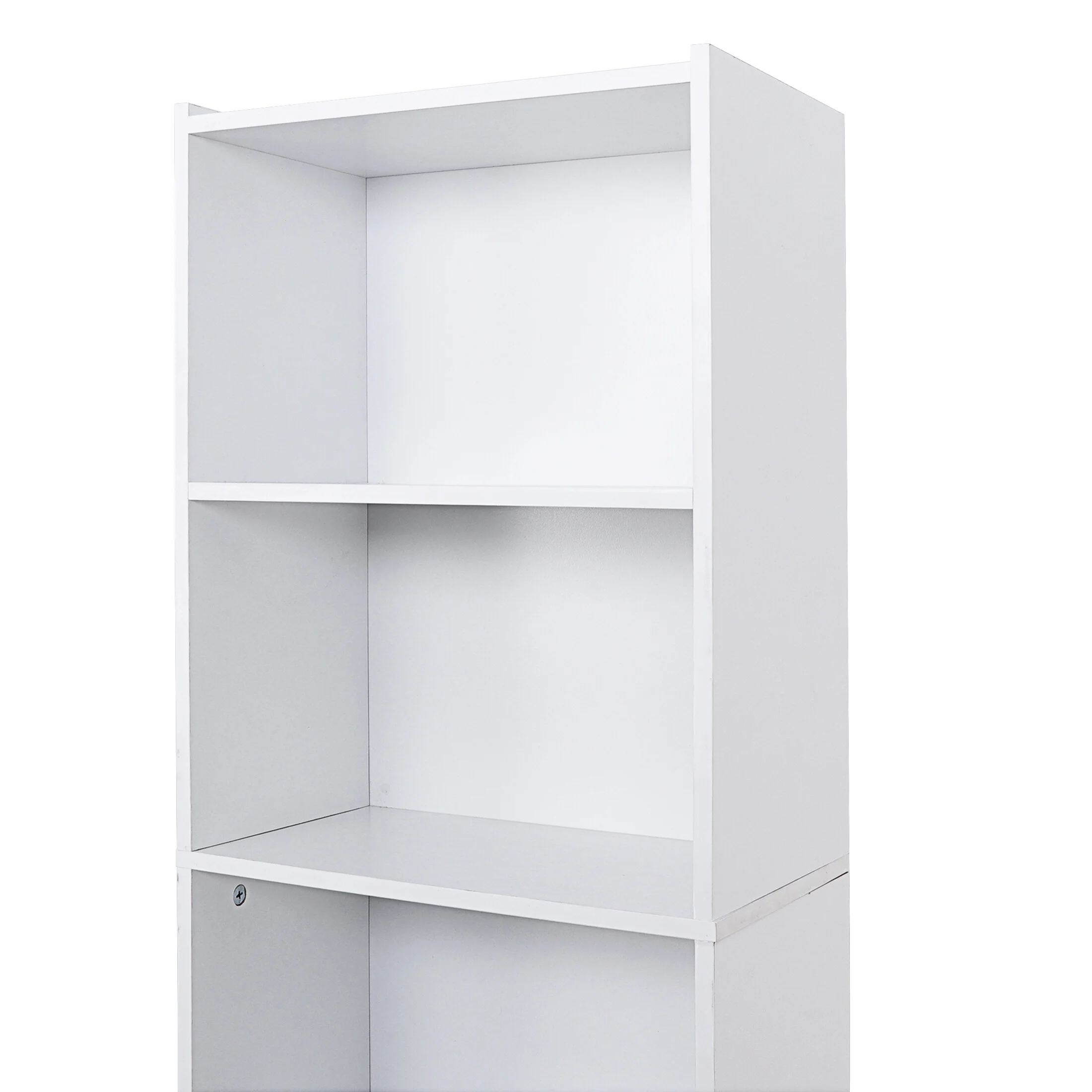 HomGarden 5-Tier Open Shelf Bookcase, Narrow Freestanding Bookshelf Storage with Adjustable Shelves for Living Room, Home, Office, White - Womvr
