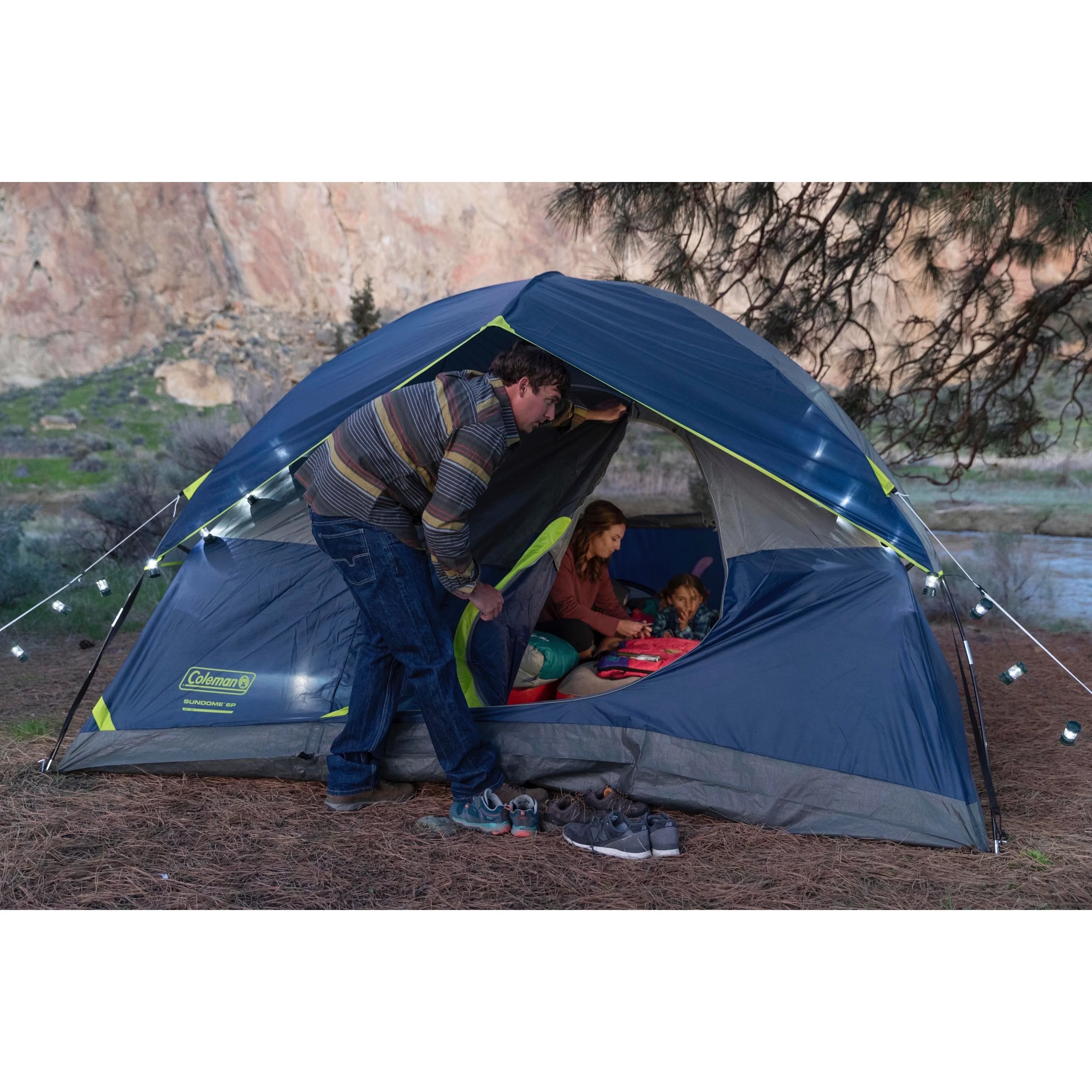 Coleman 6-Person Sundome Dome Camping Tent, Blue - Womvr