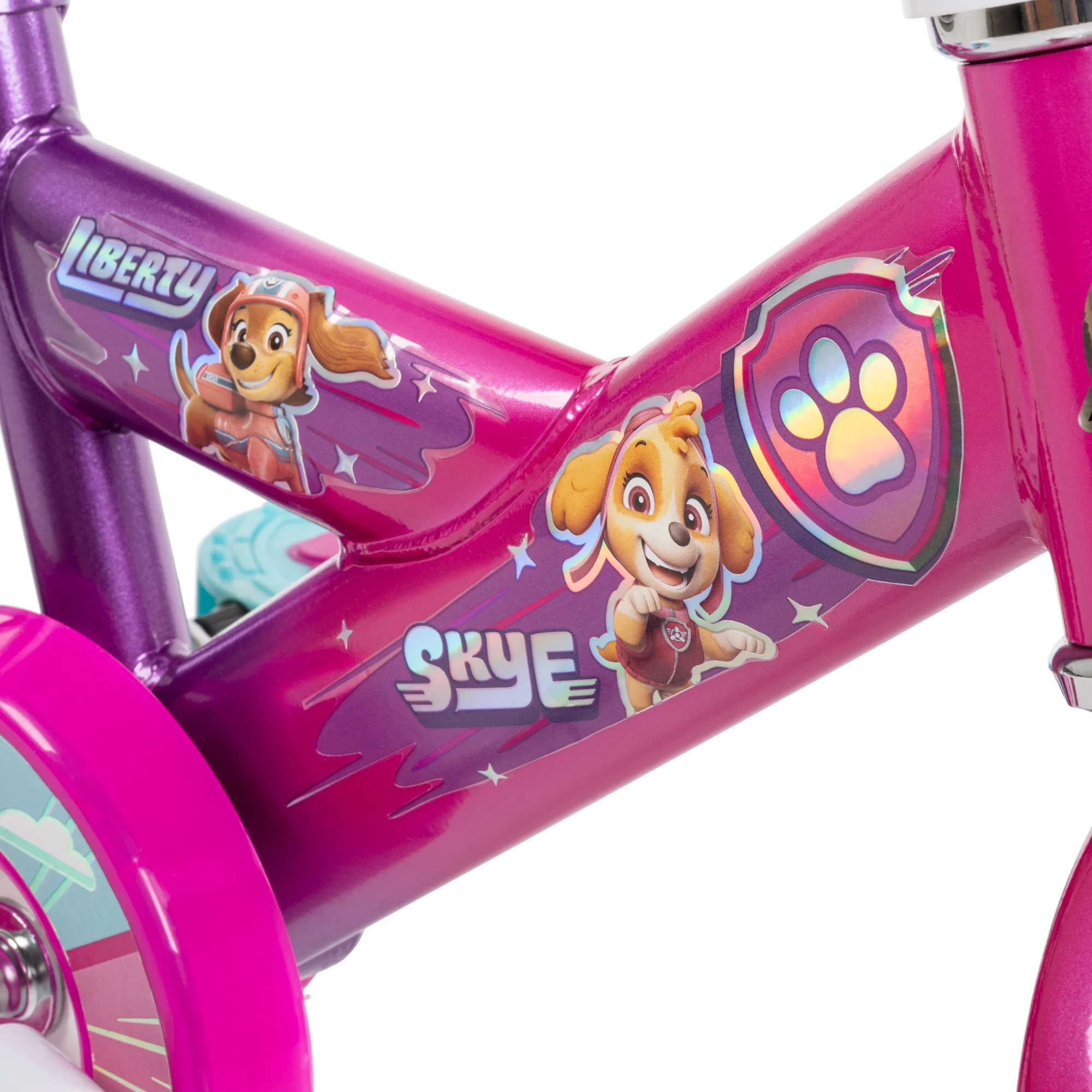 Paw Patrol 12-inch Girls' Training Wheel Bike, Ages 3+ Years, Pink, from Huffy - Womvr