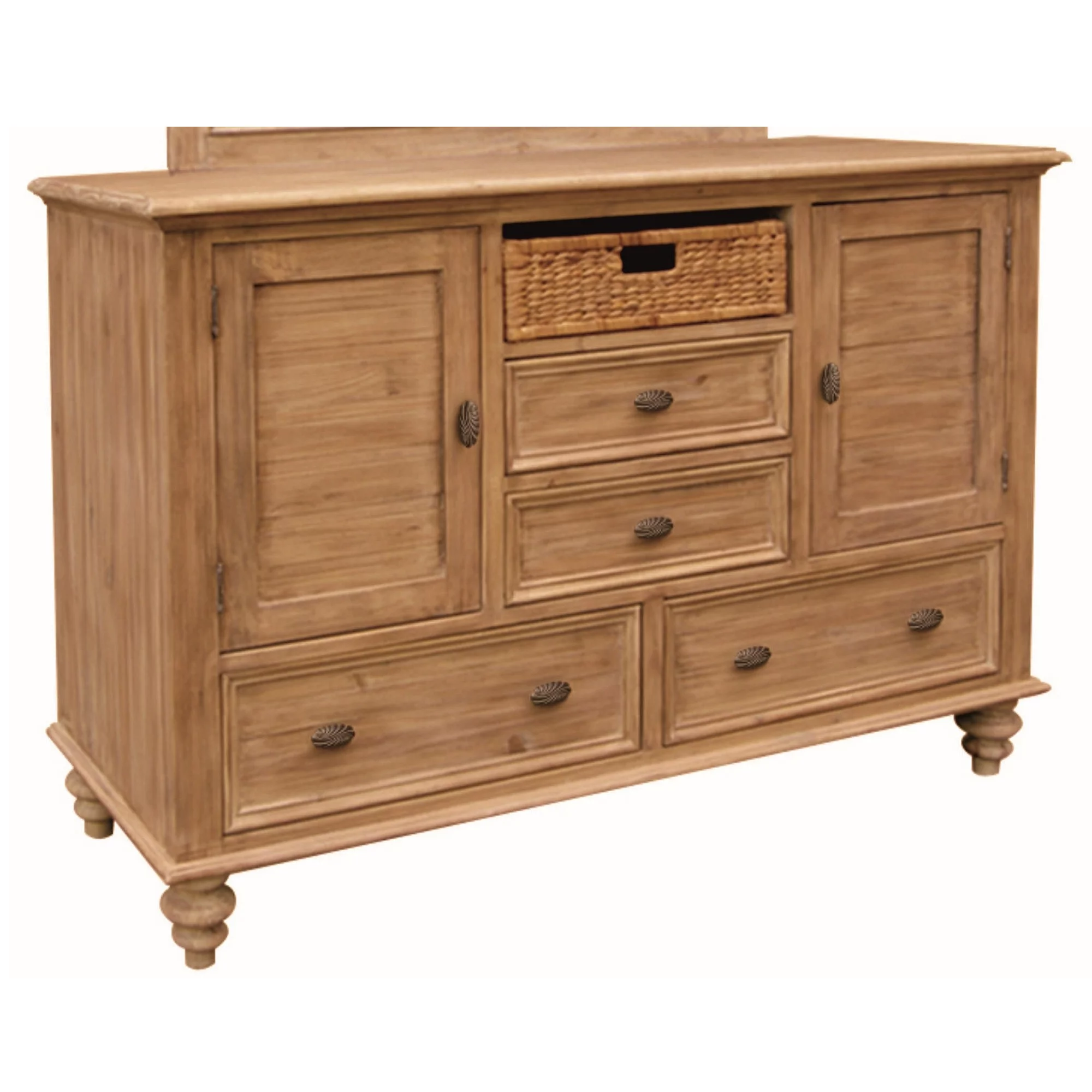 The Hamptons Collection 64.25 Vintage Brown Casual 6-Drawer Wood Dresser - Womvr
