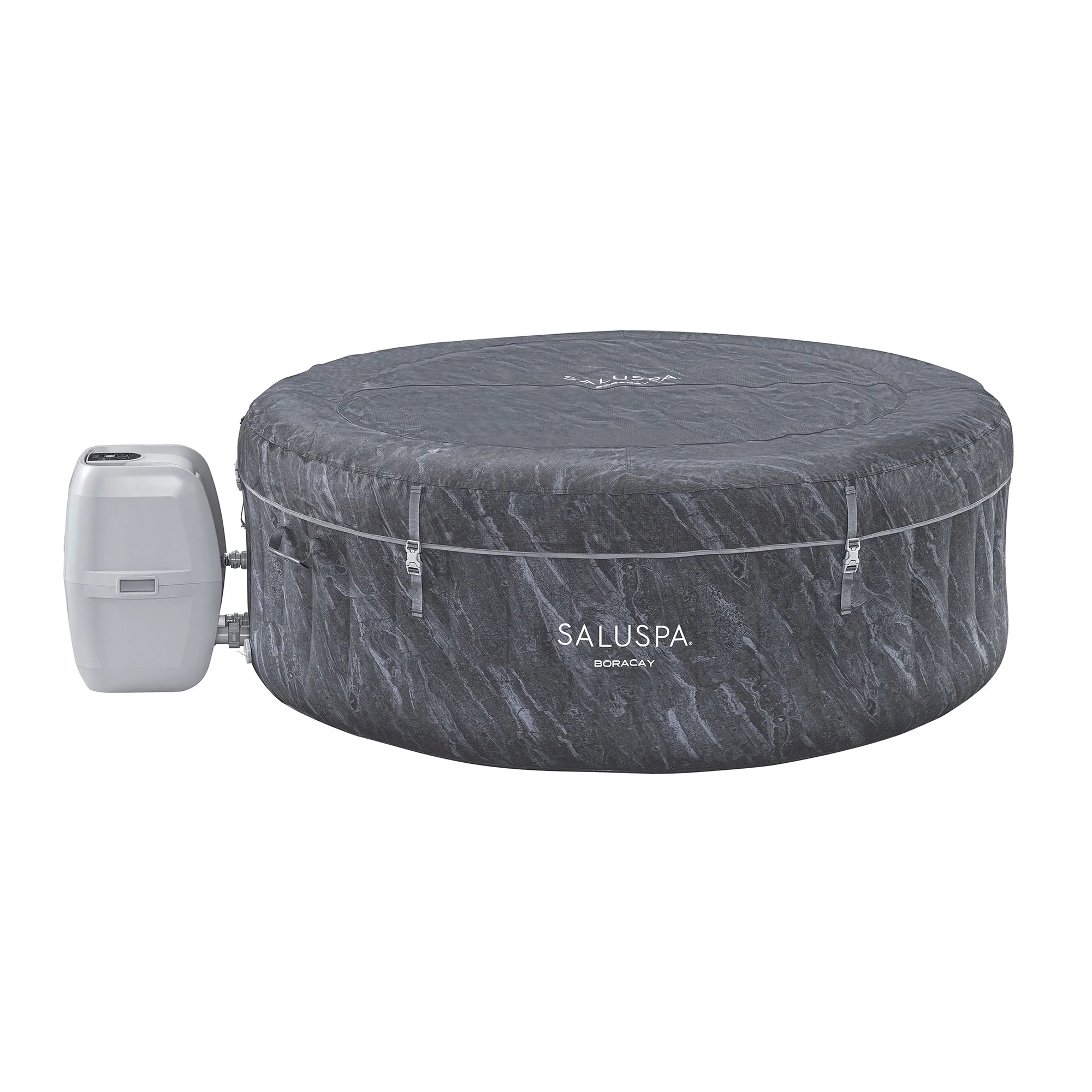 Bestway SaluSpa Cancun AirJet Inflatable Hot Tub with 120 Jets, Gray - Womvr