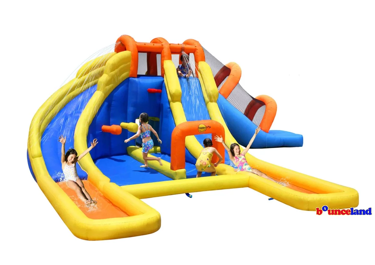 Bounceland Big Splash Triple Water Slides and Pool Water Park - Womvr