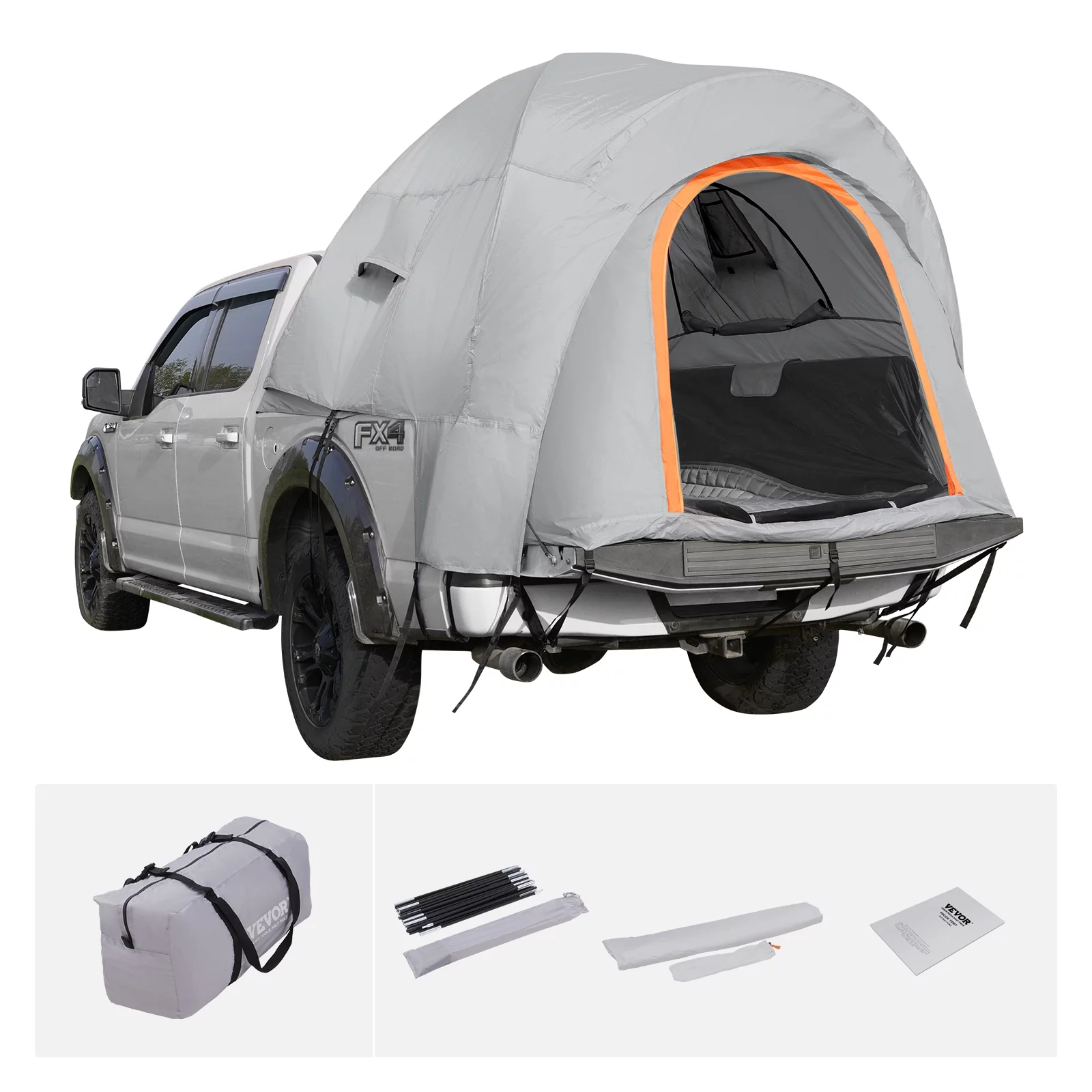 BENTISM Truck Tent 6.4'-6.7' Waterproof Spacious Pickup Truck Bed Tent with Rainfly Carry Bag for Camping Traveling Outdoor - Womvr