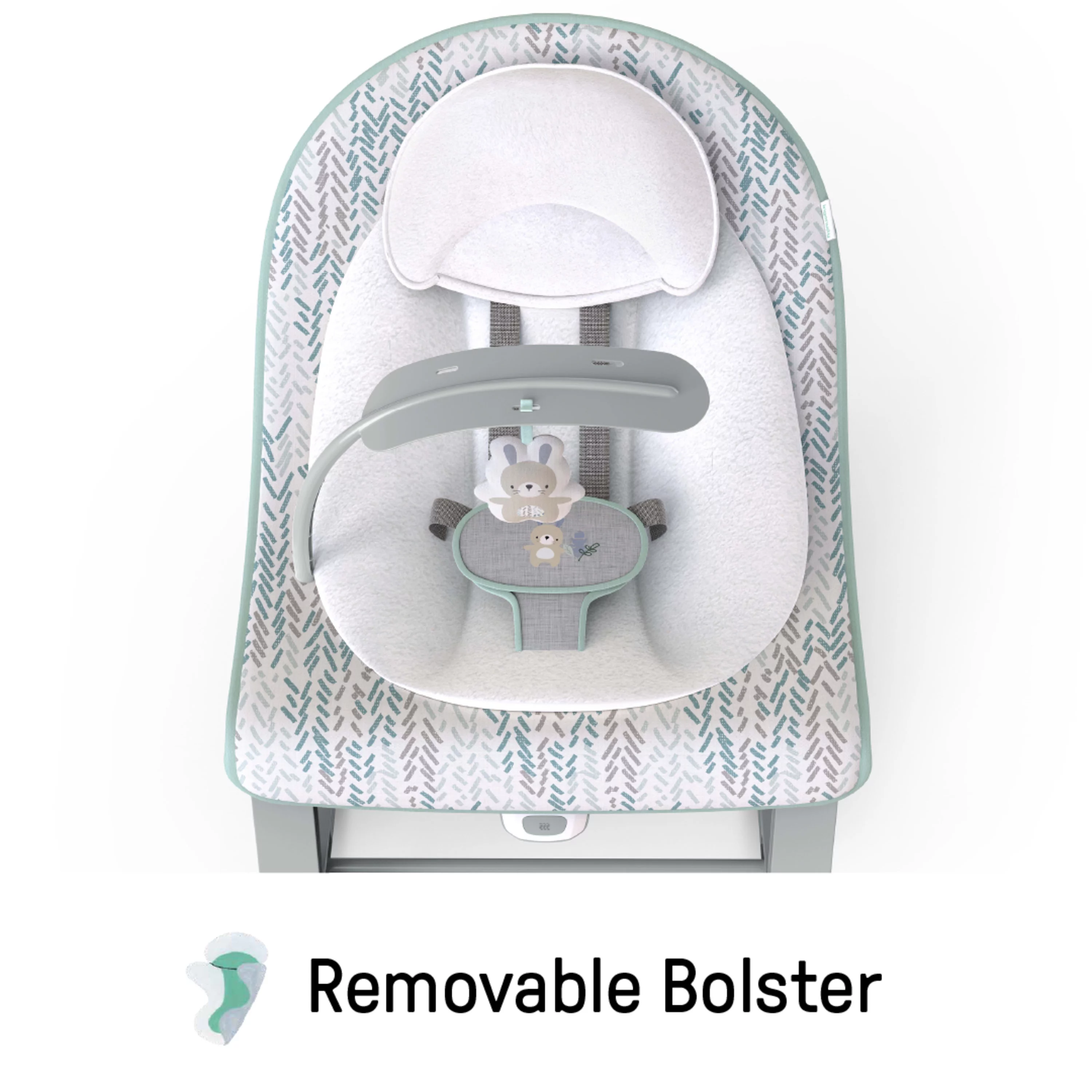 Ingenuity Keep Cozy 3-in-1 Vibrating Infant & Toddler Baby Bouncer and Rocker Chair, Gray - Womvr