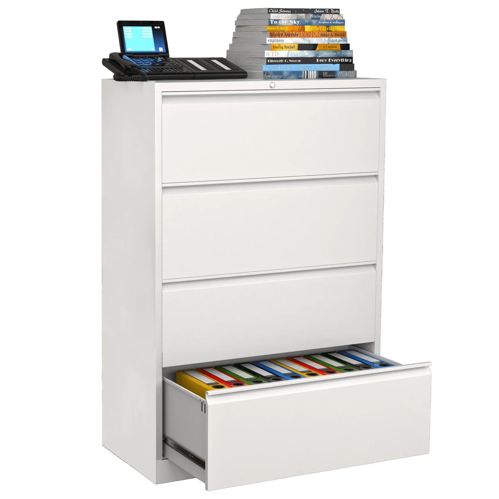 SUPEER 4 Drawer File Cabinet , Metal Vertical File Storage Cabinet with Lock, Office Home Steel Vertical File Cabinet for A4 Letter /Legal Size, 14.96