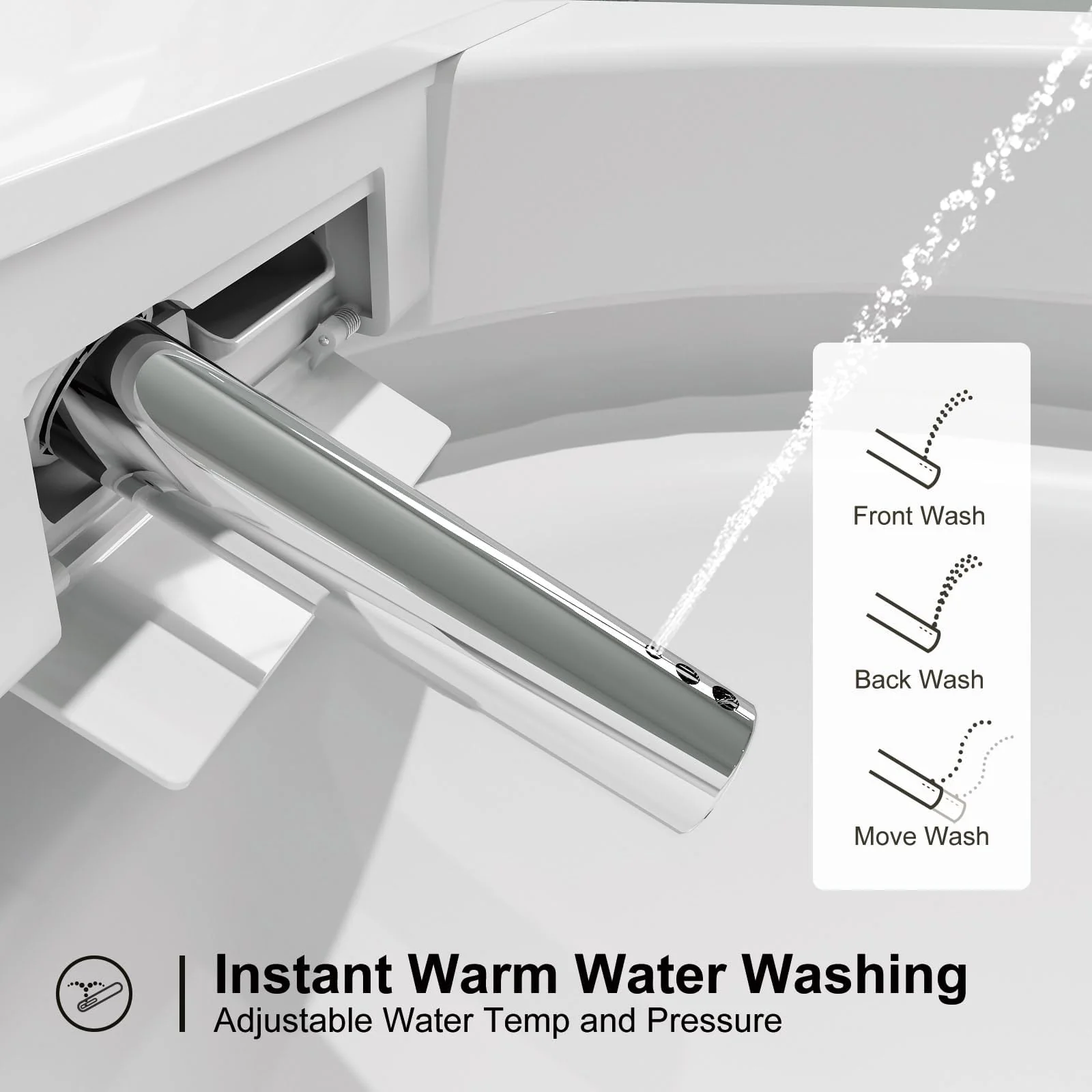 Horow Smart Toilet with Heated Seat, Automatic Power Flush Tankless,Ceramic One Piece Toilets for Bathroom - Womvr