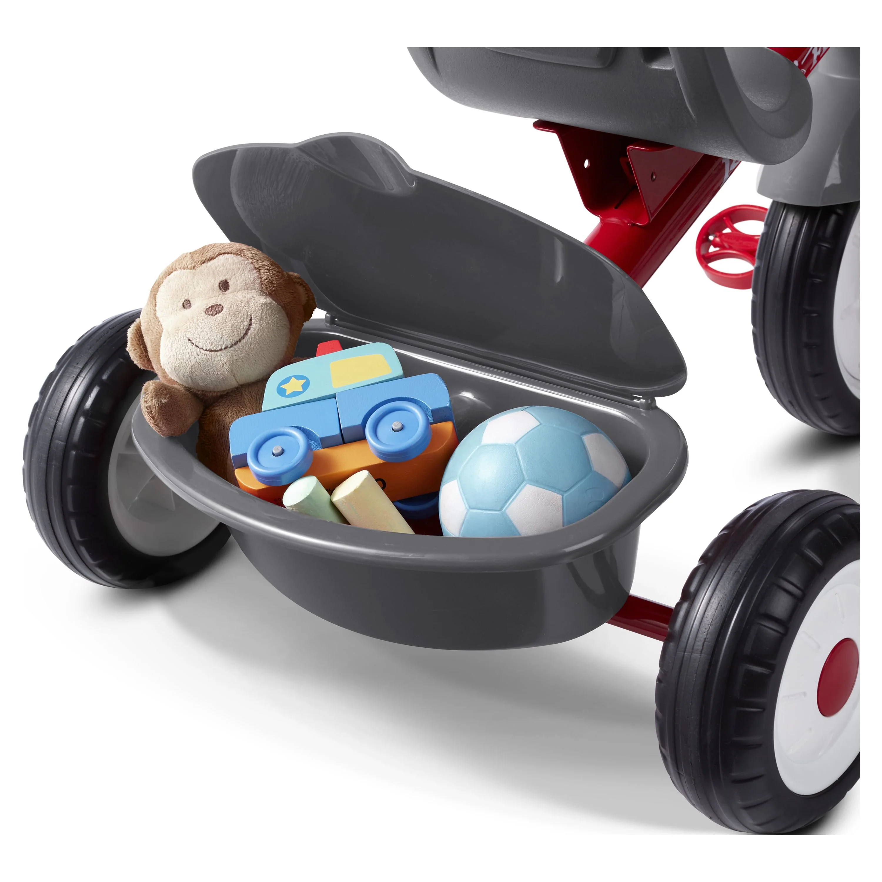Radio Flyer, 4-in-1 Stroll 'N Trike with Activity Tray, Red & Gray, Convertible Tricycle,  Unisex - Womvr