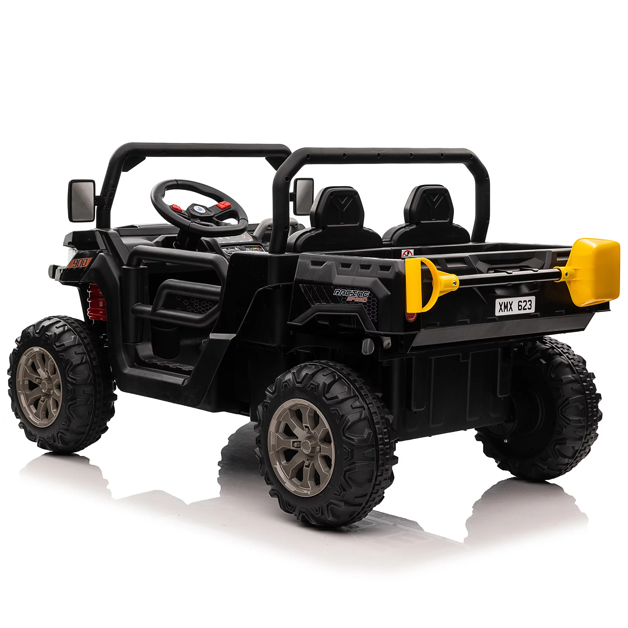 24V Kids Ride On Dump Truck 2 Seater with Remote,Green - Womvr