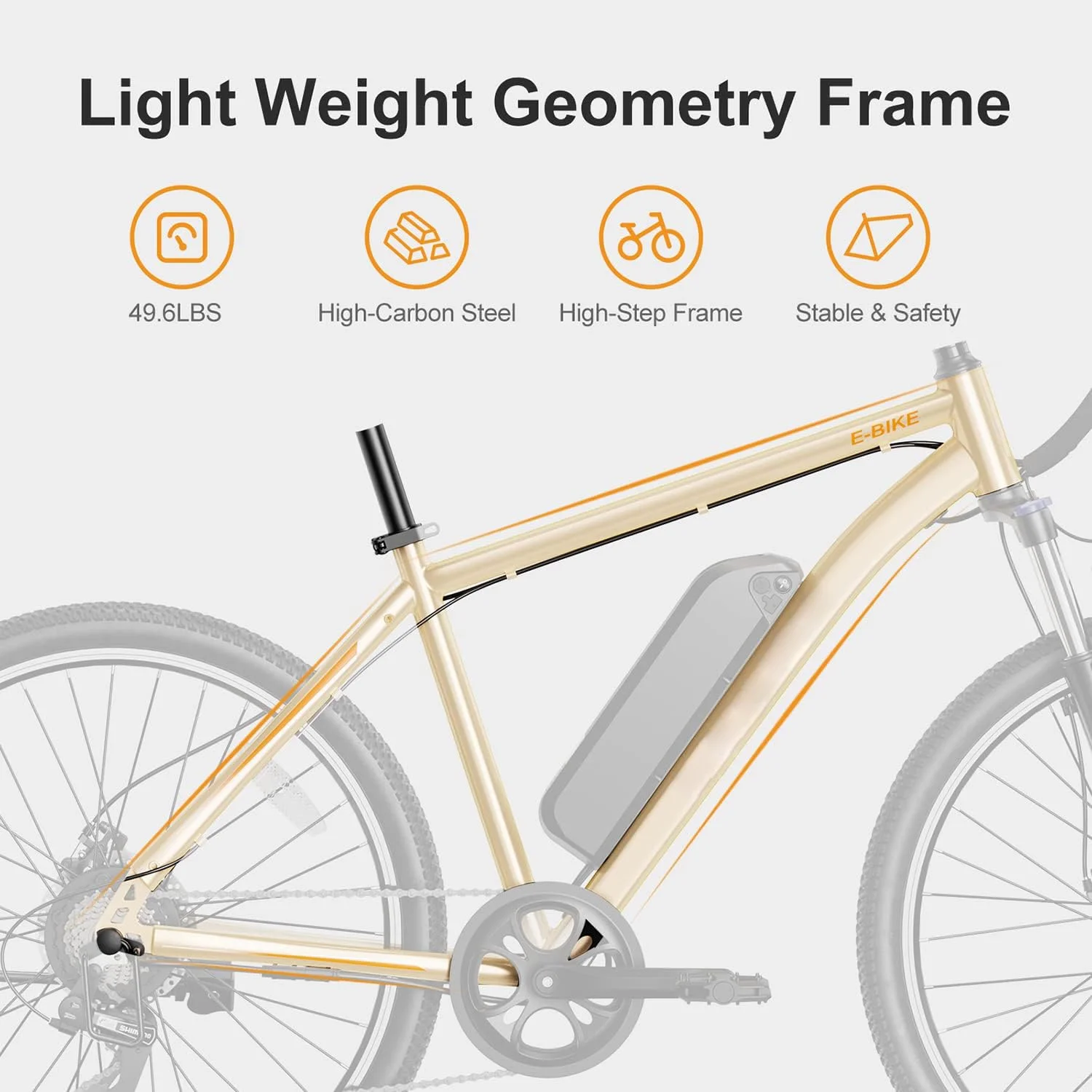 Yoloway EB5 PLUS Electric Bike for Adults, 500W Brushless Motor Ebike with 480Wh Removable Battery, 27.5