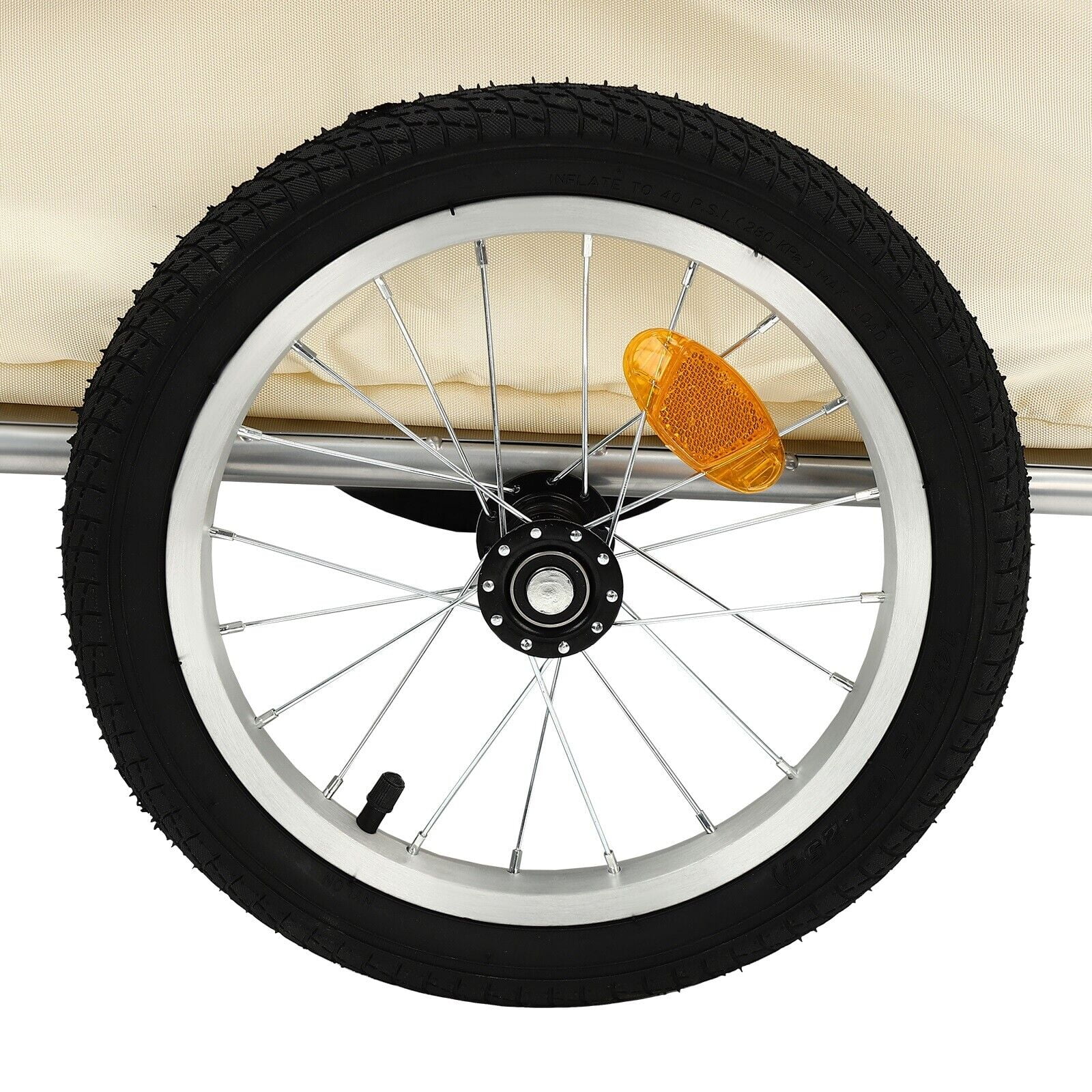 Bike Cargo Trailer with Universal Bicycle Coupler Foldable Bicycle Cart Wagon 50kg - Womvr