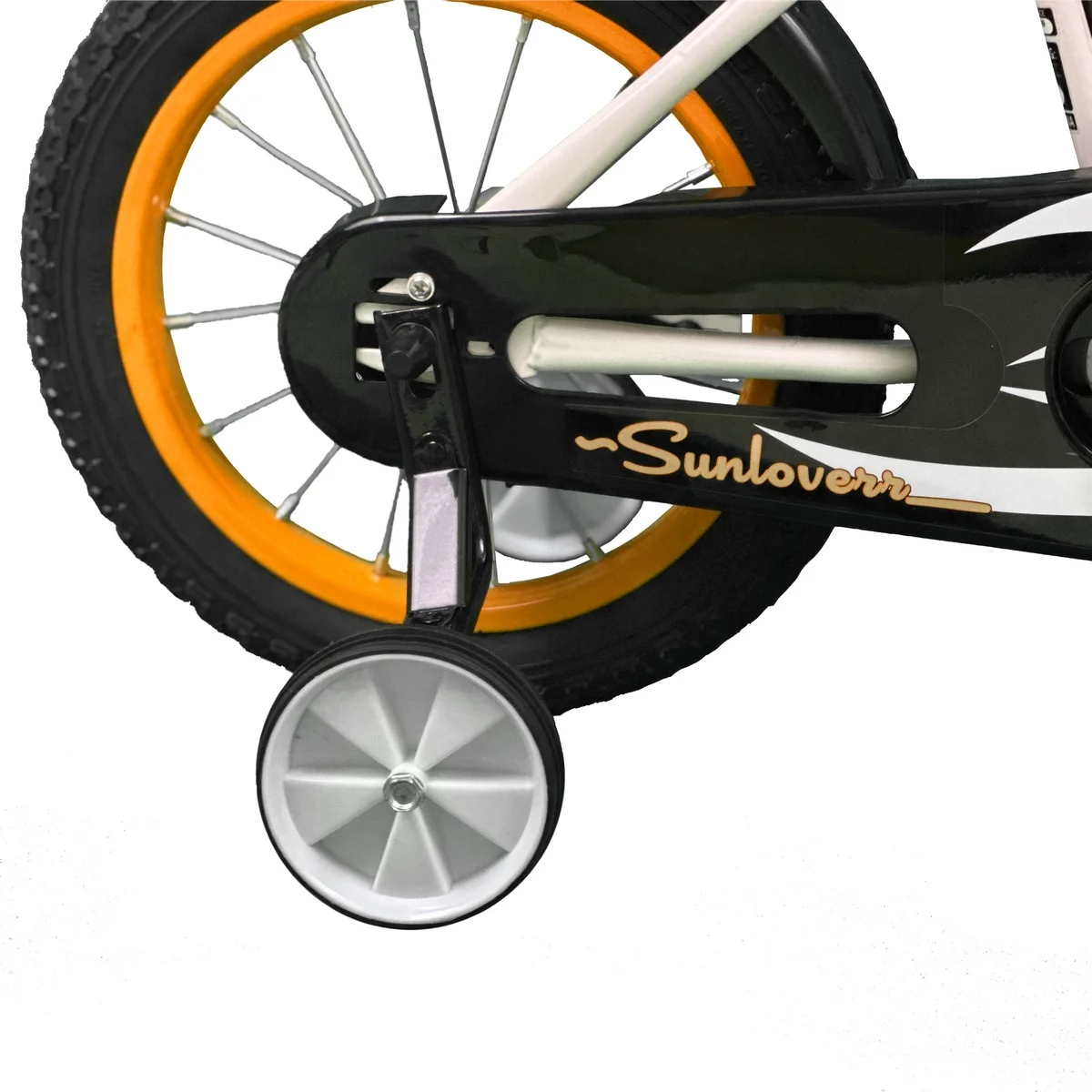 SUNLOVERR Orange Comet Boys Bike for Toddlers and Kids Ages 3-5 Years Old, 12 Inch Kids Bike with Training Wheels & Basket, Boy Bicycle with Handbrake. - Womvr