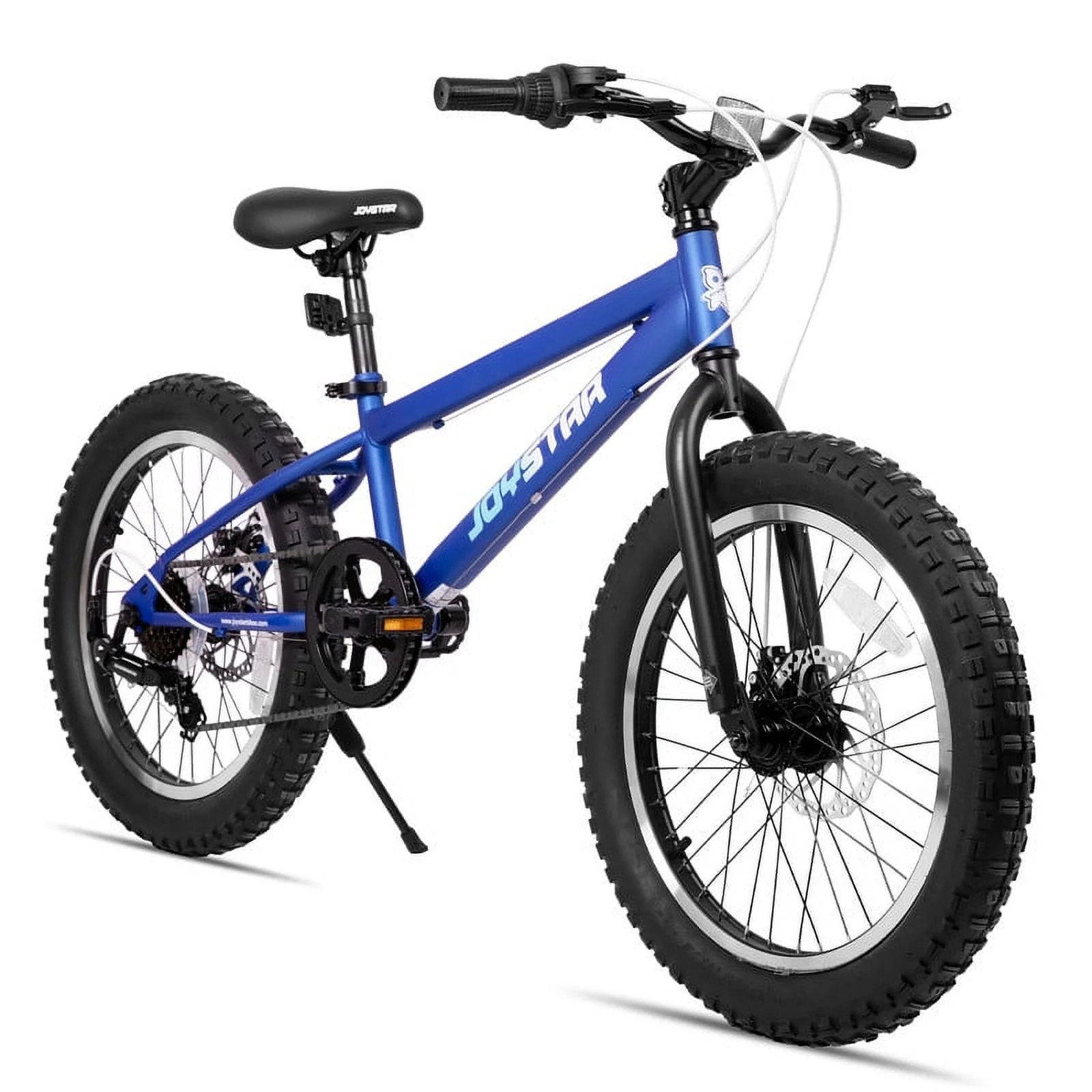 JOYSTAR 20 Inch Mountain Bike for Kids Ages 7-12 Year Old, 3-Inch Wide Knobby Tires, 7 Speed Shimano Drivetrain, Disc Brakes, Fat Tire Kids Bicycles for Boys Girls - Womvr