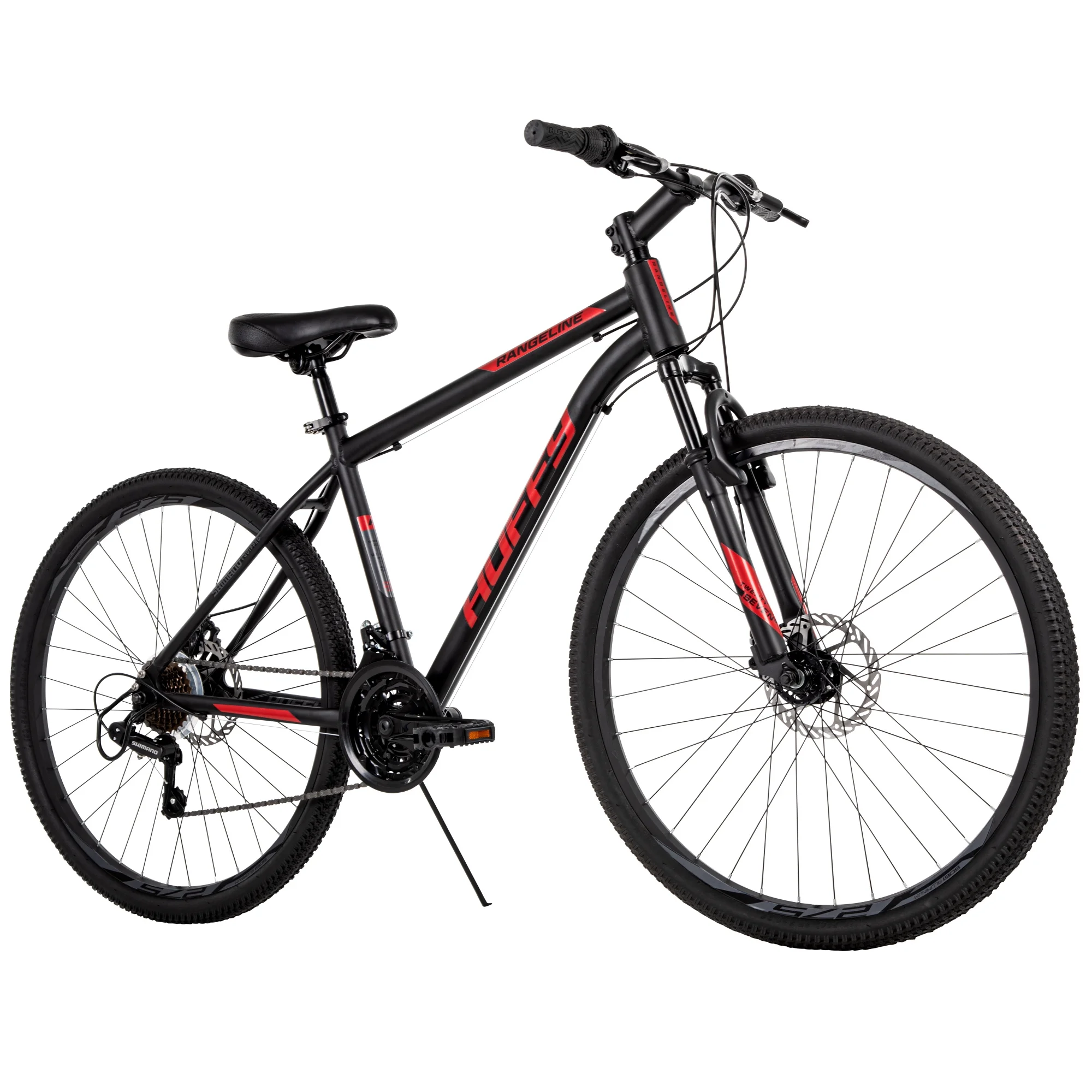 Huffy 27.5 in. Rangeline Men's Mountain Bikes, Black and Red - Womvr