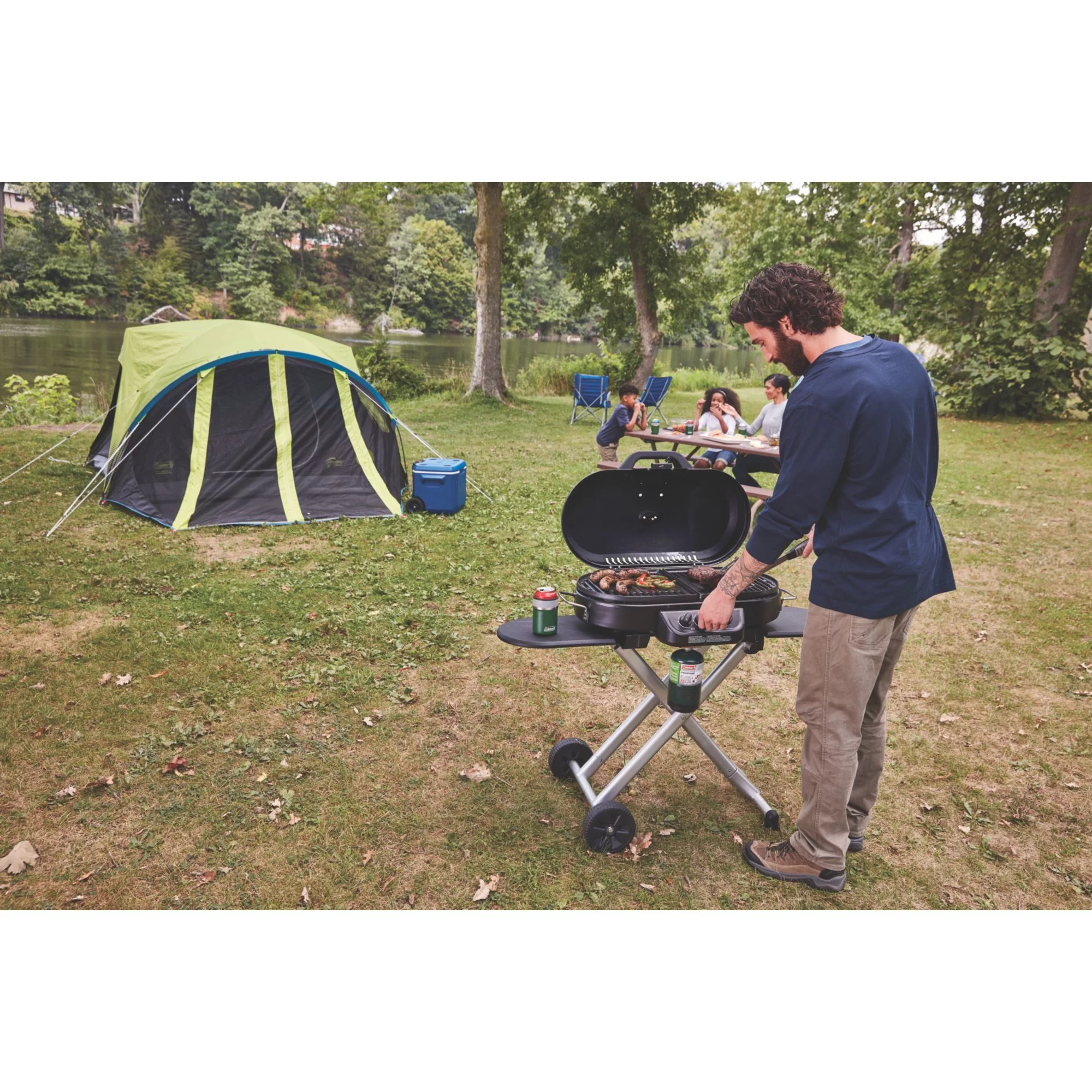 Coleman RoadTrip 285 Standup Propane Gas Grill, Green - Womvr