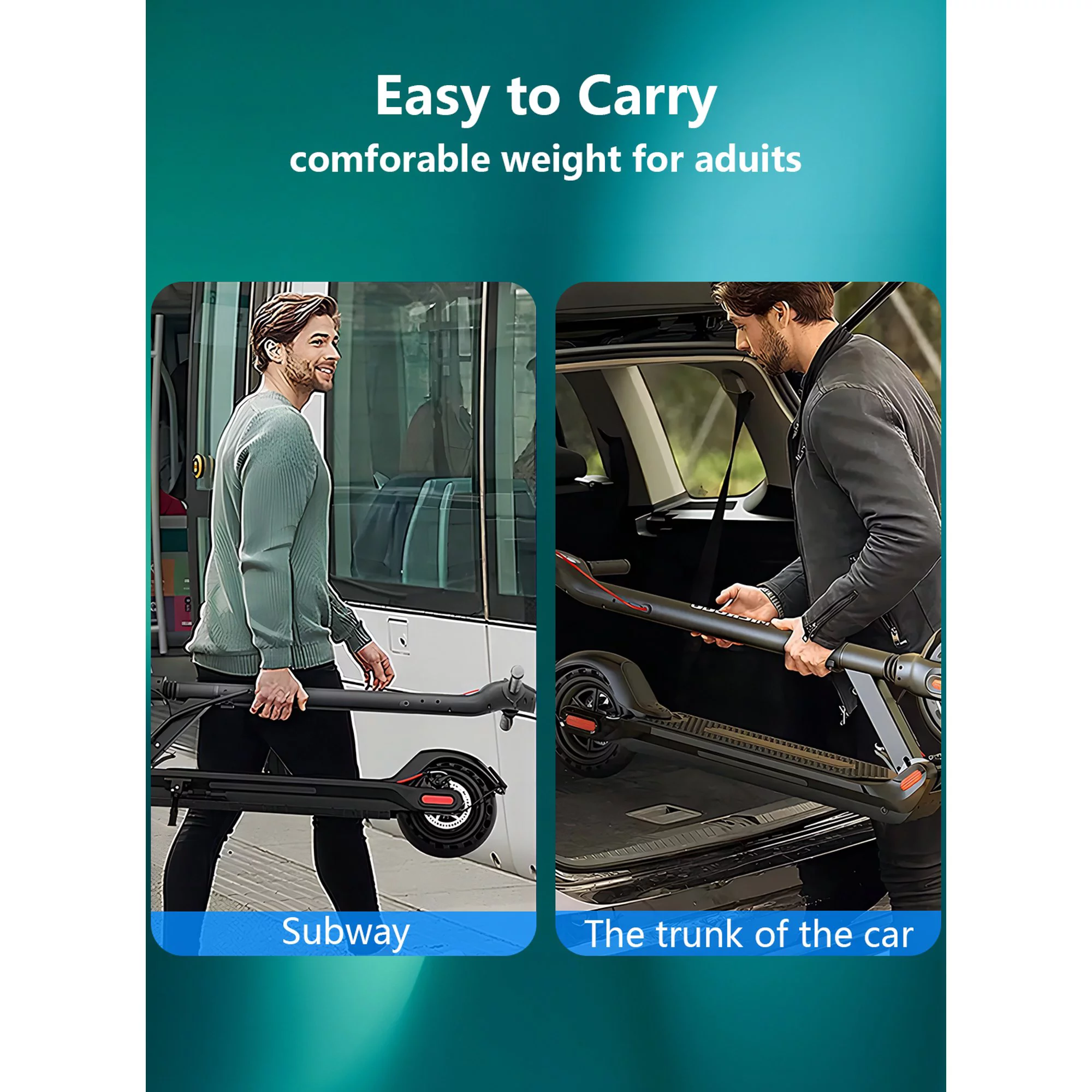 MICROGO M5 PRO Electric Scooter, 500W Motor 10.4 Ah Battery Long Range for Adults, 10