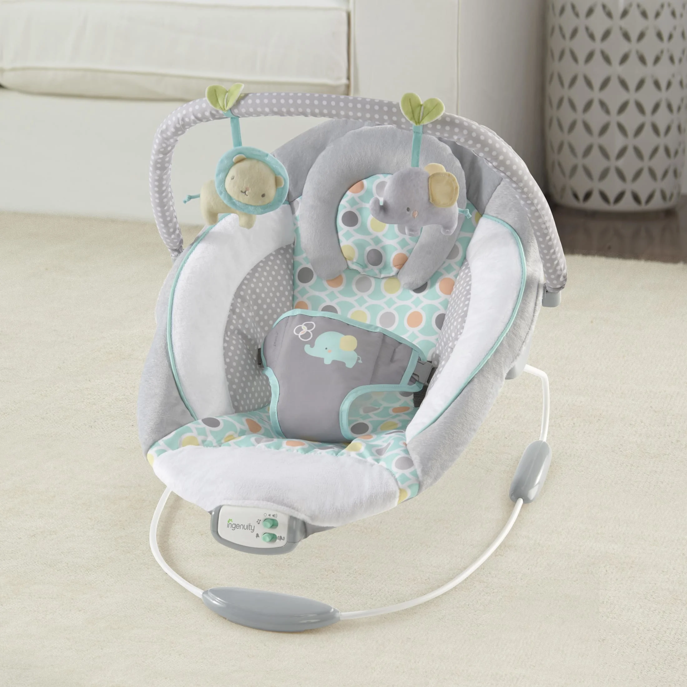 Ingenuity Soothing Baby Bouncer with Vibrating Infant Seat & Music - Morrison (Unisex) - Womvr