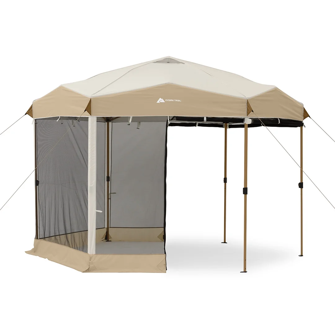 12' x 10' Glamping Hexagon Lighted Canopy - Womvr