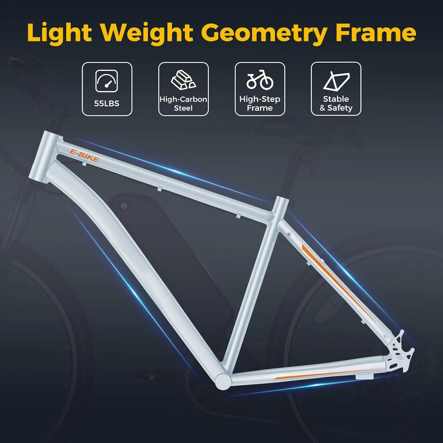 Yoloway EB5 PLUS Electric Bike for Adults, 500W Brushless Motor Ebike with 480Wh Removable Battery, 27.5