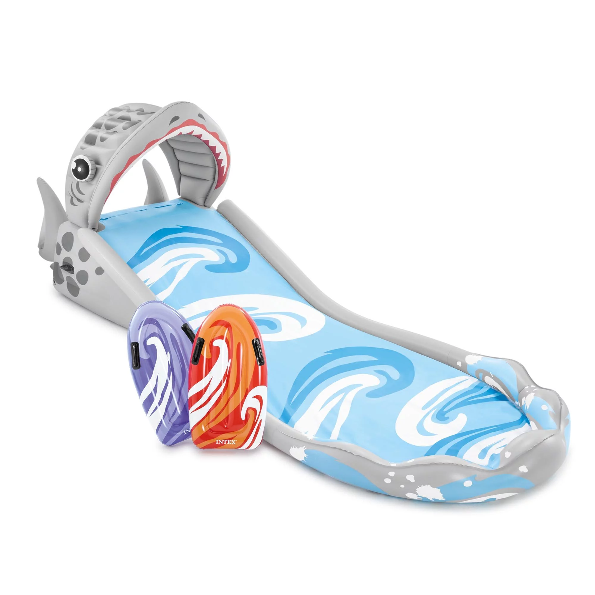 Intex Inflatable Backyard Water Slide with Surf Riders & Electric Air Pump - Womvr