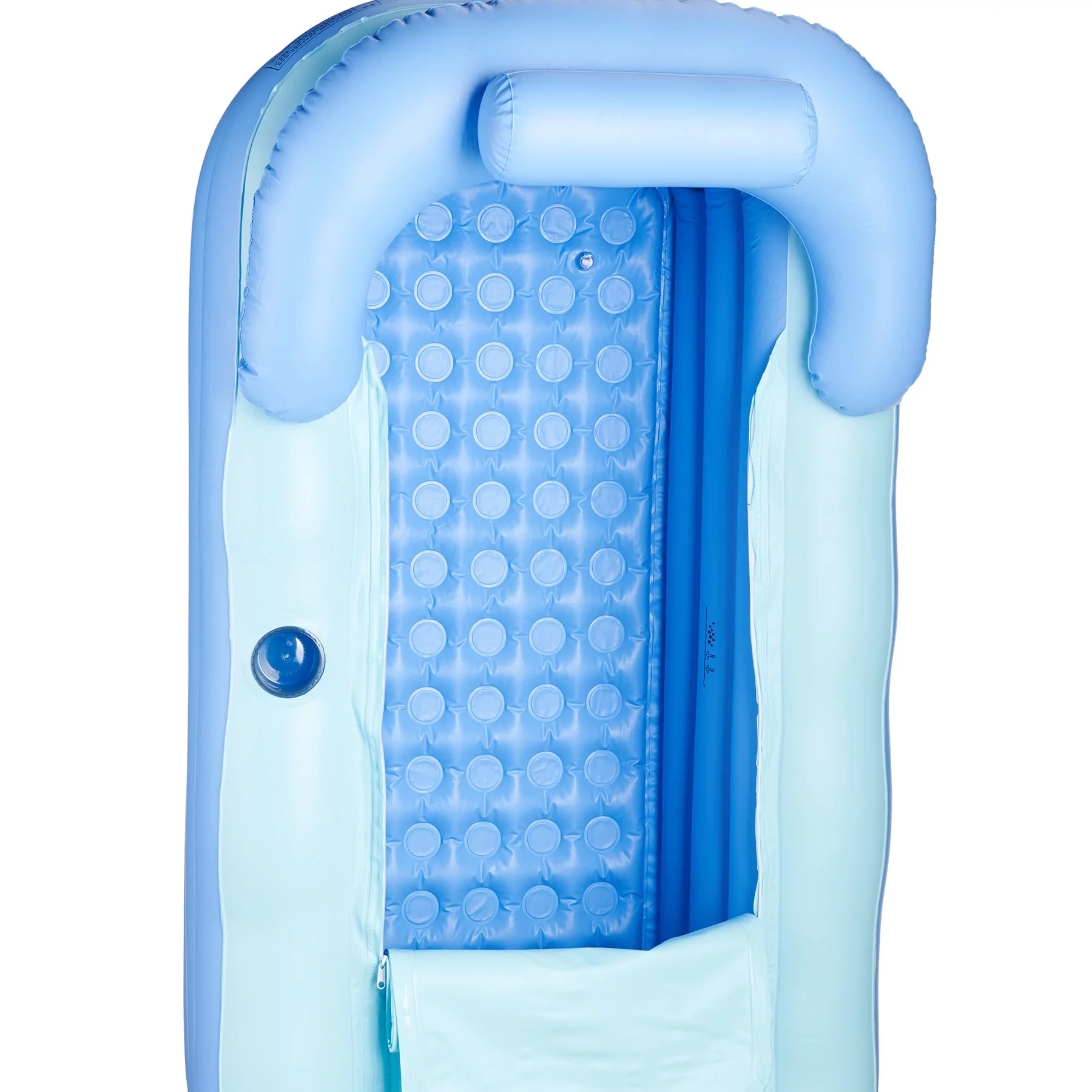 CO-Z 4-6 Person 7' Blow-Up Hot Tub with 130 Air Jets Cover Electric Pump Portable Pool, Gray - Womvr