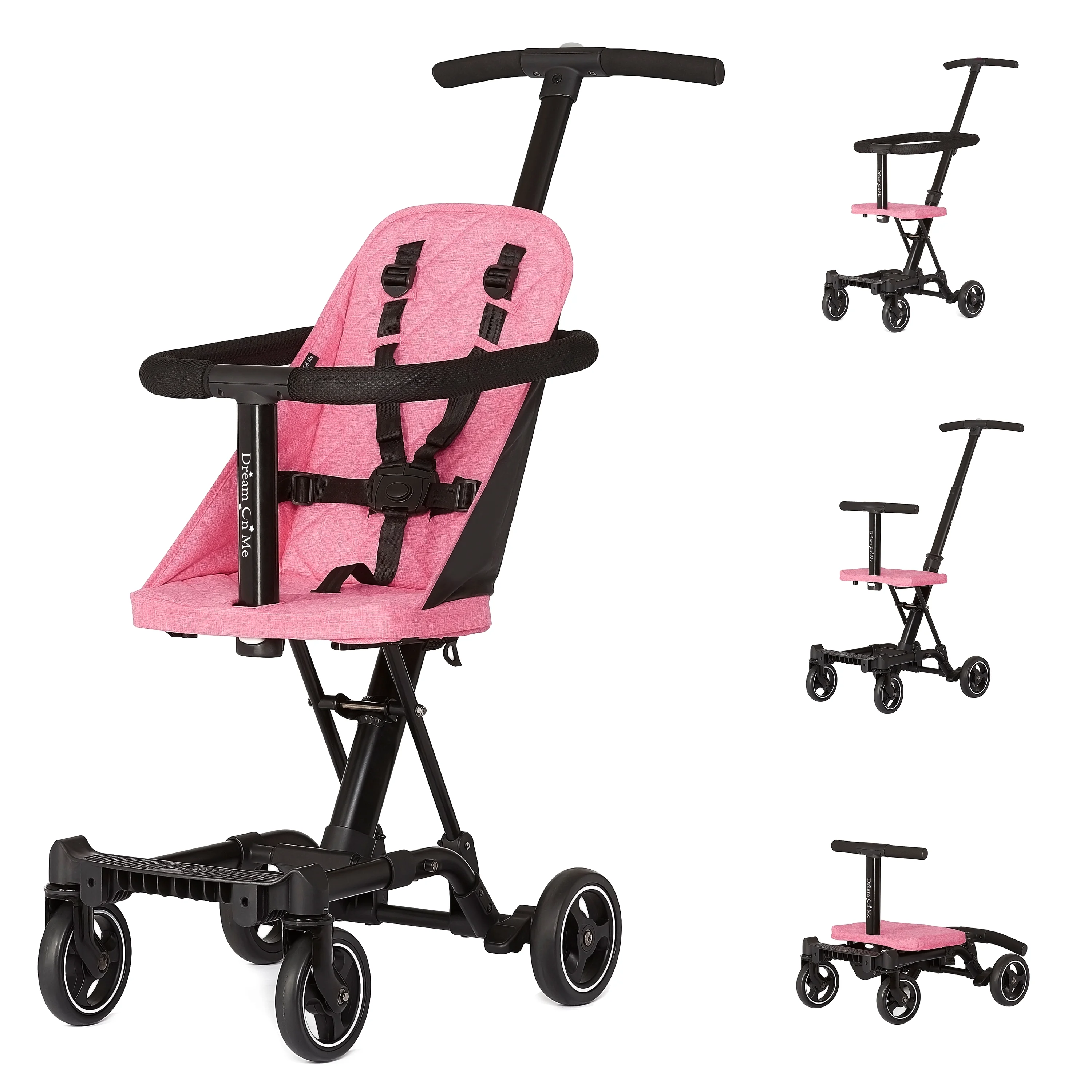 Dream On Me Coast Rider | Travel Stroller | Lightweight Stroller | Compact | Portable | Vacation Friendly Stroller, Black - Womvr