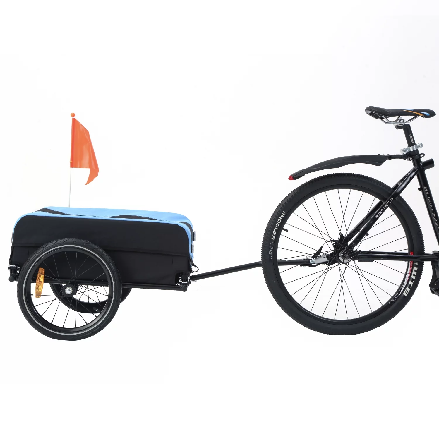 IM Lashes Bike Cargo Trailer, Bike Luggage Wagon Trailer with Removable Water Resistant Cover, Folding Frame Quick Release 16 Wheels - Womvr