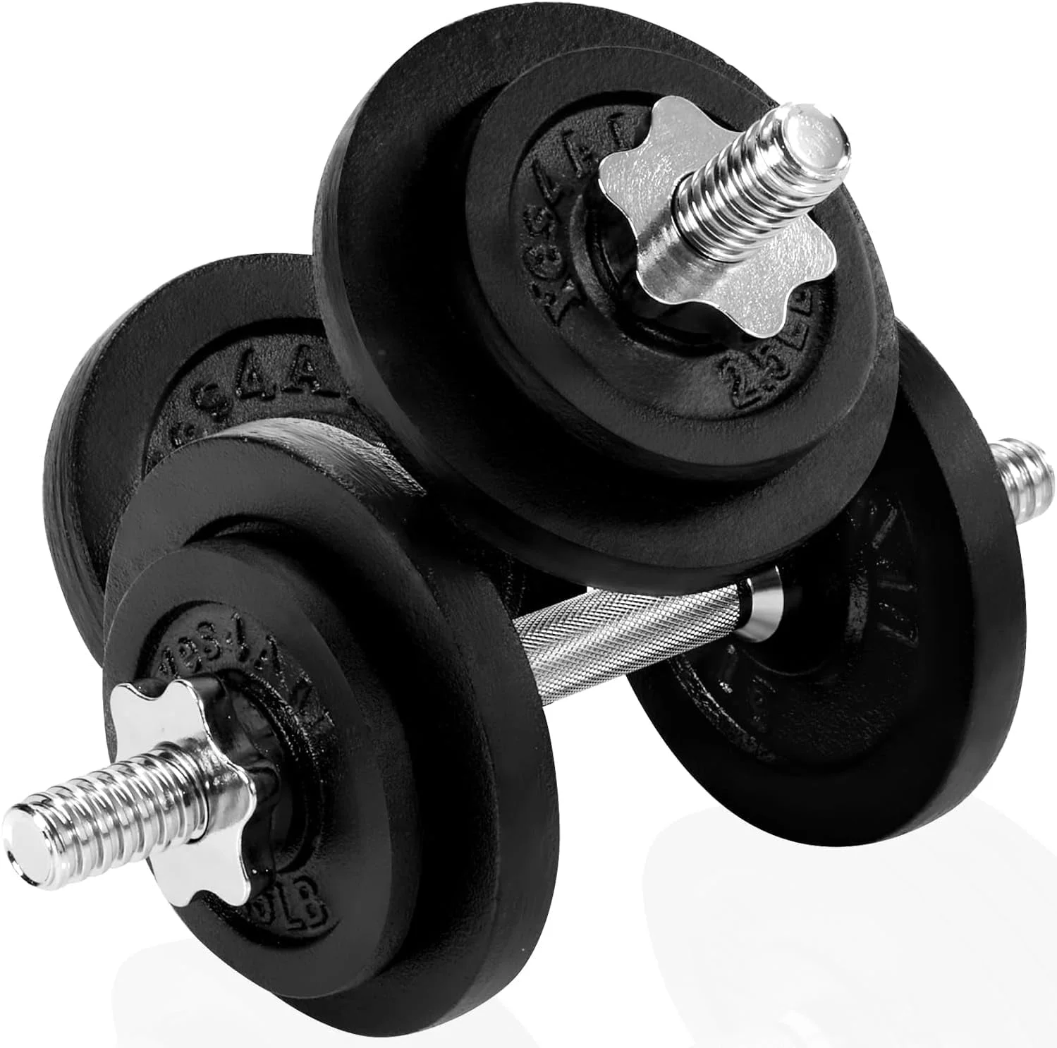 Yes4All 200 lbs Adjustable Dumbbell Weight Set, Cast Iron Dumbbell, Pair - Womvr