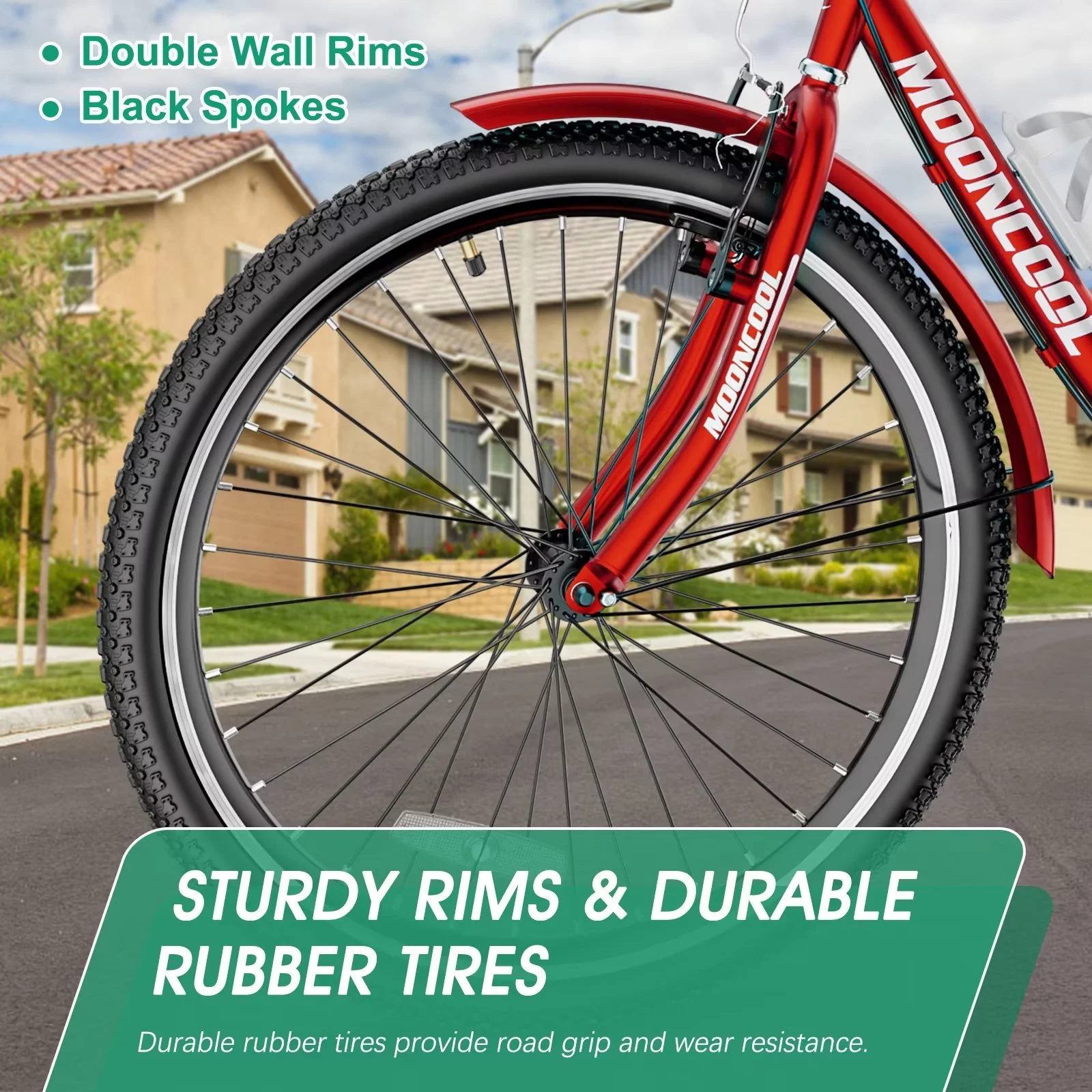 MOPHOTO Adult Tricycle 20/24/26 inch 3 Wheel Bicycle,3 Wheel Bikes for Adults,7 Speed Low Stepover Frame Tricycle with Basket/Bell,3 Wheel Bicycle for Seniors,Women,Men - Womvr