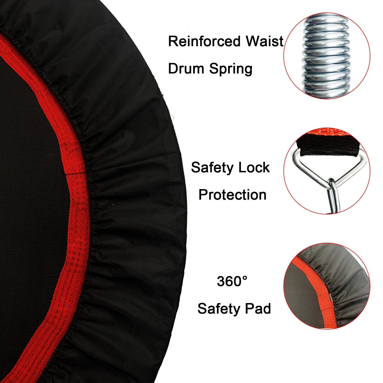 PRIJESSE 660lbs Mini Trampoline for Adults, Indoor Small Rebounder Exercise Trampoline for Workout Fitness for Quiet and Safely Cushioned Bounce, 40 Inch - Womvr