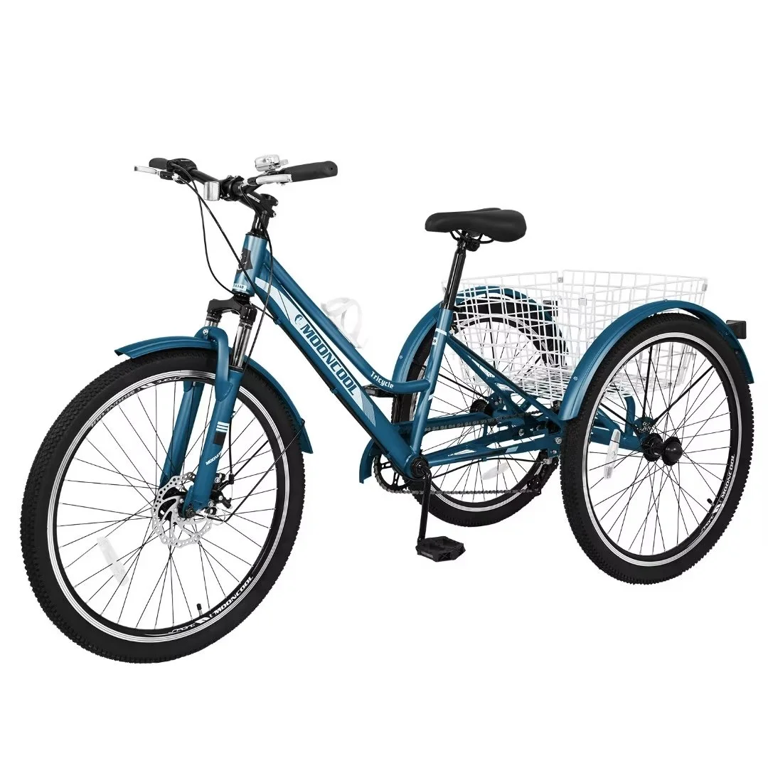 Lilypelle Adult Tricycle, 7 Speed Three Wheel Bicycles, 26