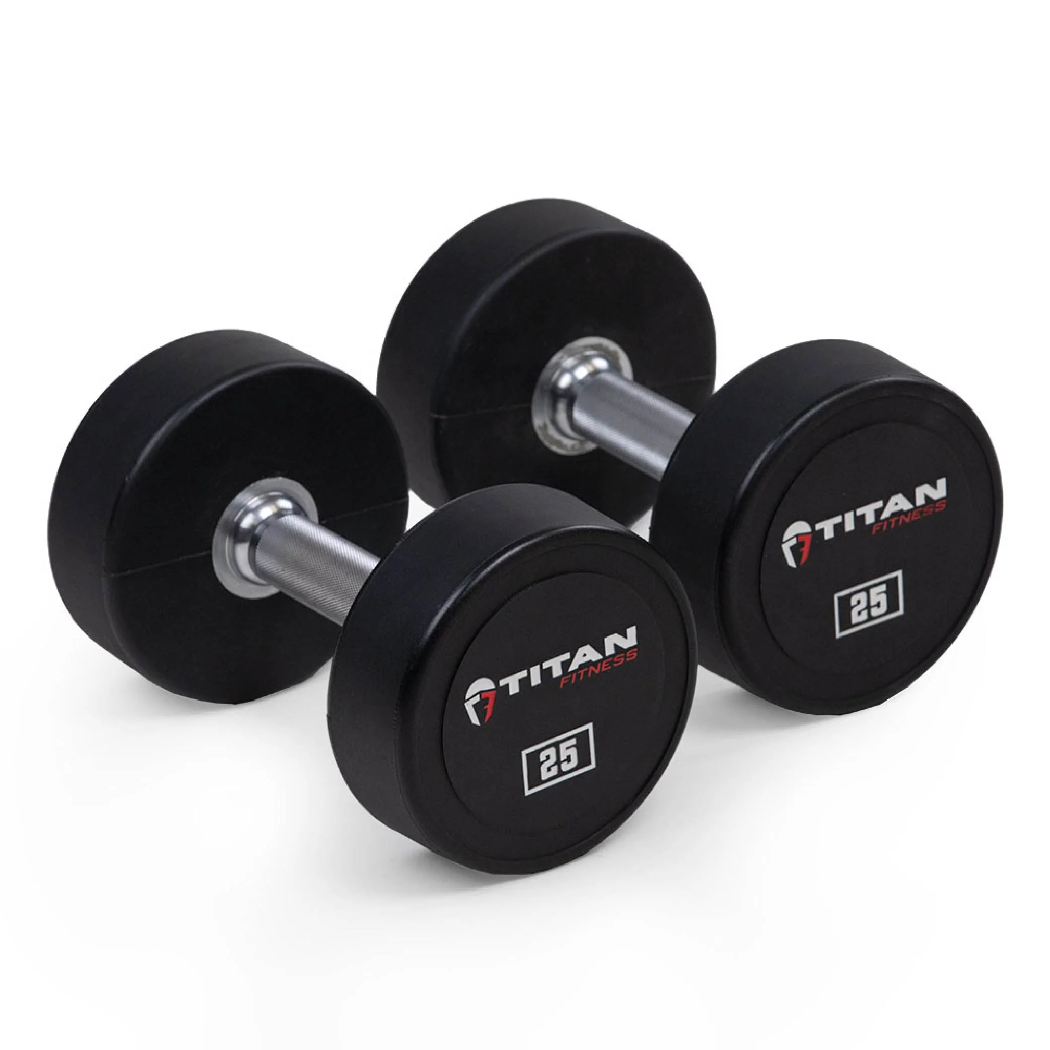 Titan Fitness 25 lb. Pair Round Urethane Dumbbells - Womvr